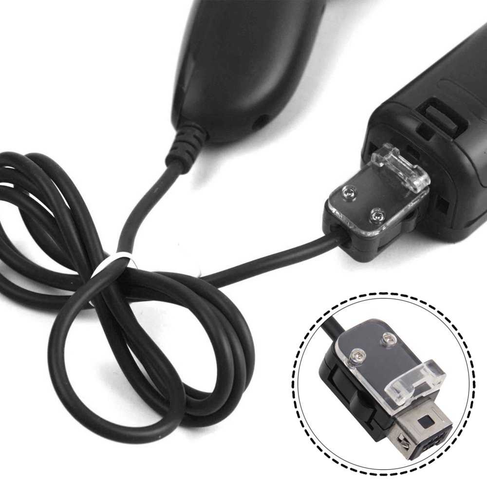 AFUNTA 2-Pack Replacement Nunchuk Controllers for Nintendo Wii U - Black & White - Perfect for Wii U Gaming, Fitness & Party Play