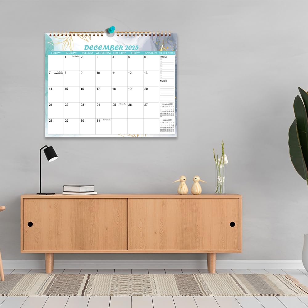 2024-2025 Wall Calendar | July 2024 - December 2025 Monthly Planner | 18-Month Watercolor Design | Thick Paper 11.5