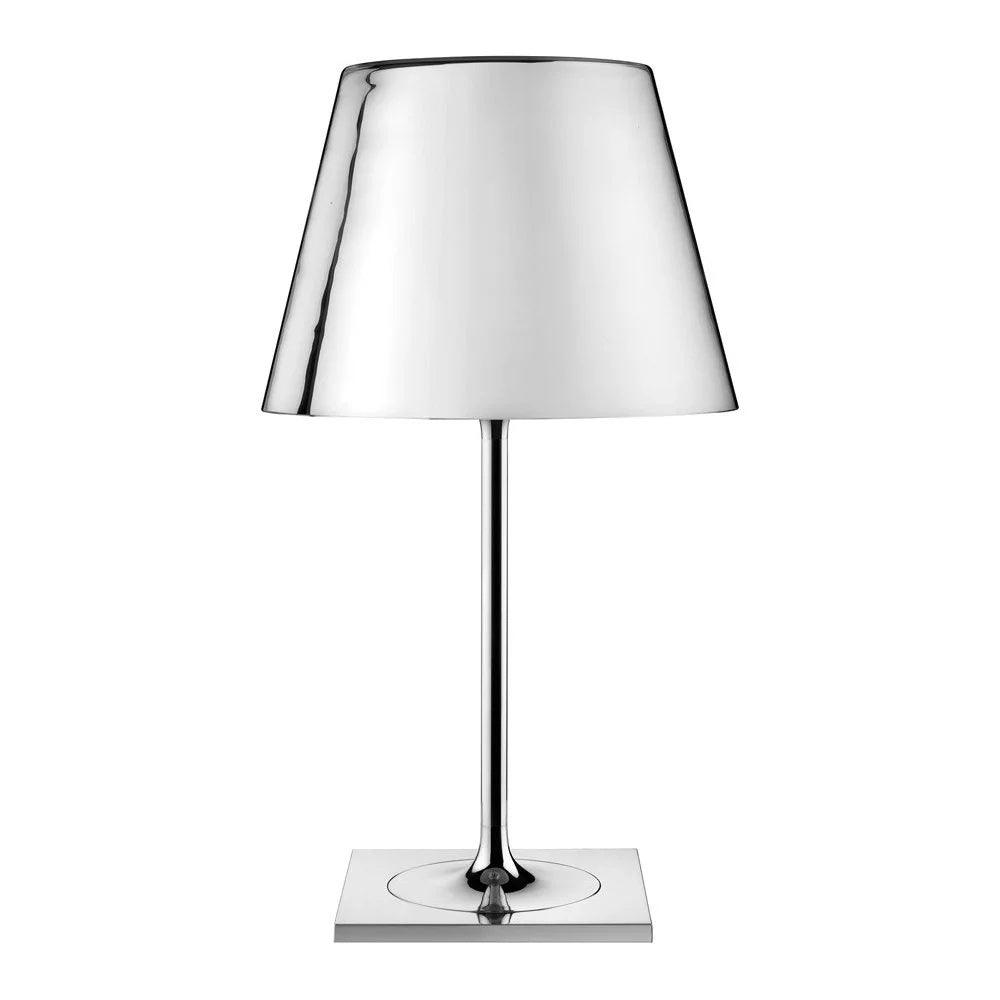 Chrome Prism Table Lamp - Modern LED Nightstand Light for Bedroom, Living Room, Office - Dimmable & Energy Efficient Decorative Lighting
