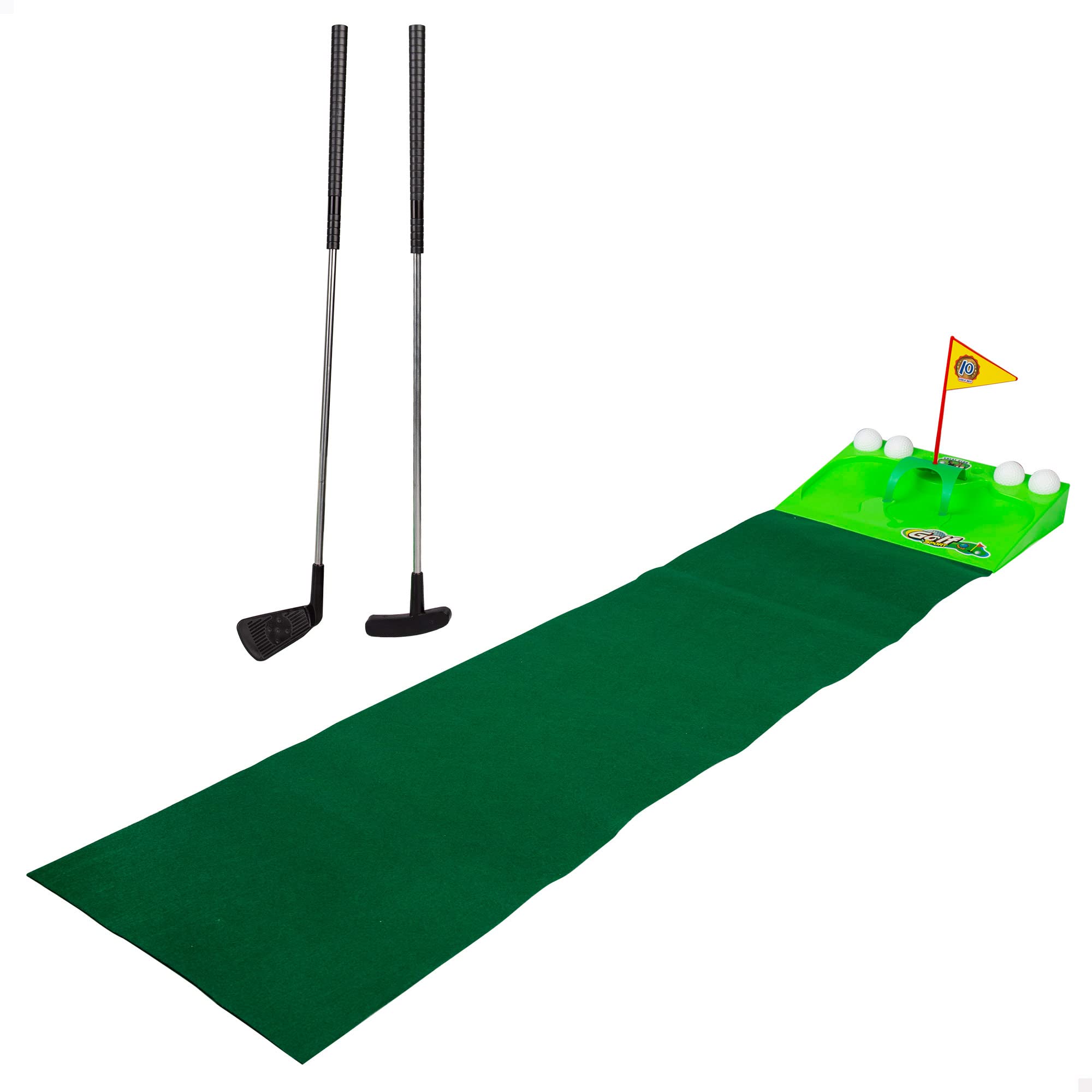 COLORBABY 49992 - Kids Golf Set with 8 Pieces: Golf Clubs, 4 Balls & Mat, Outdoor Sports Game for Boys & Girls - Perfect for Backyard, Birthday Parties & Family Fun Activities