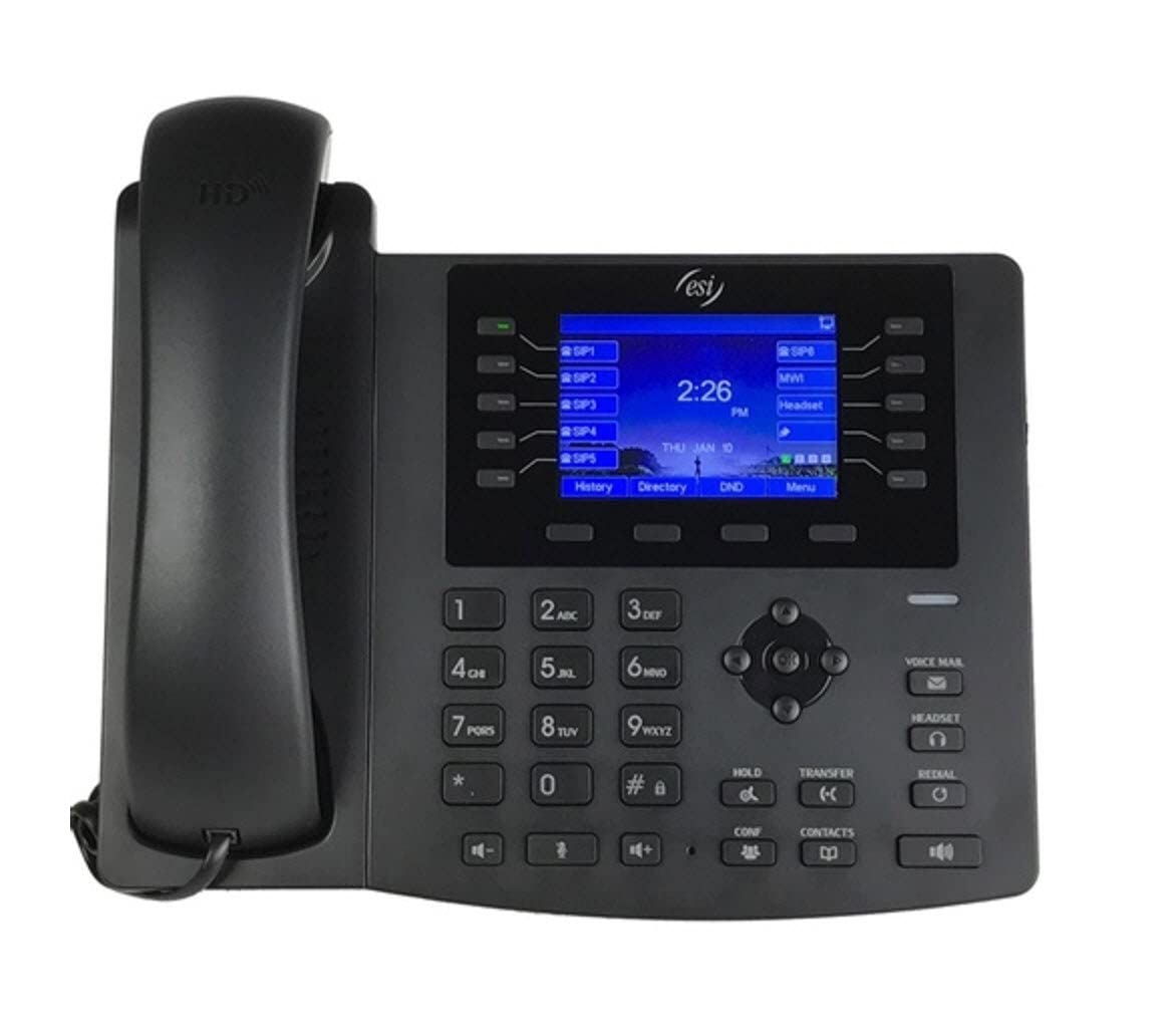 ePhone4x Enterprise IP Phone - Business VoIP Phone with HD Voice, 4-Line Support, and PoE - Ideal for Office, Call Center & Remote Work