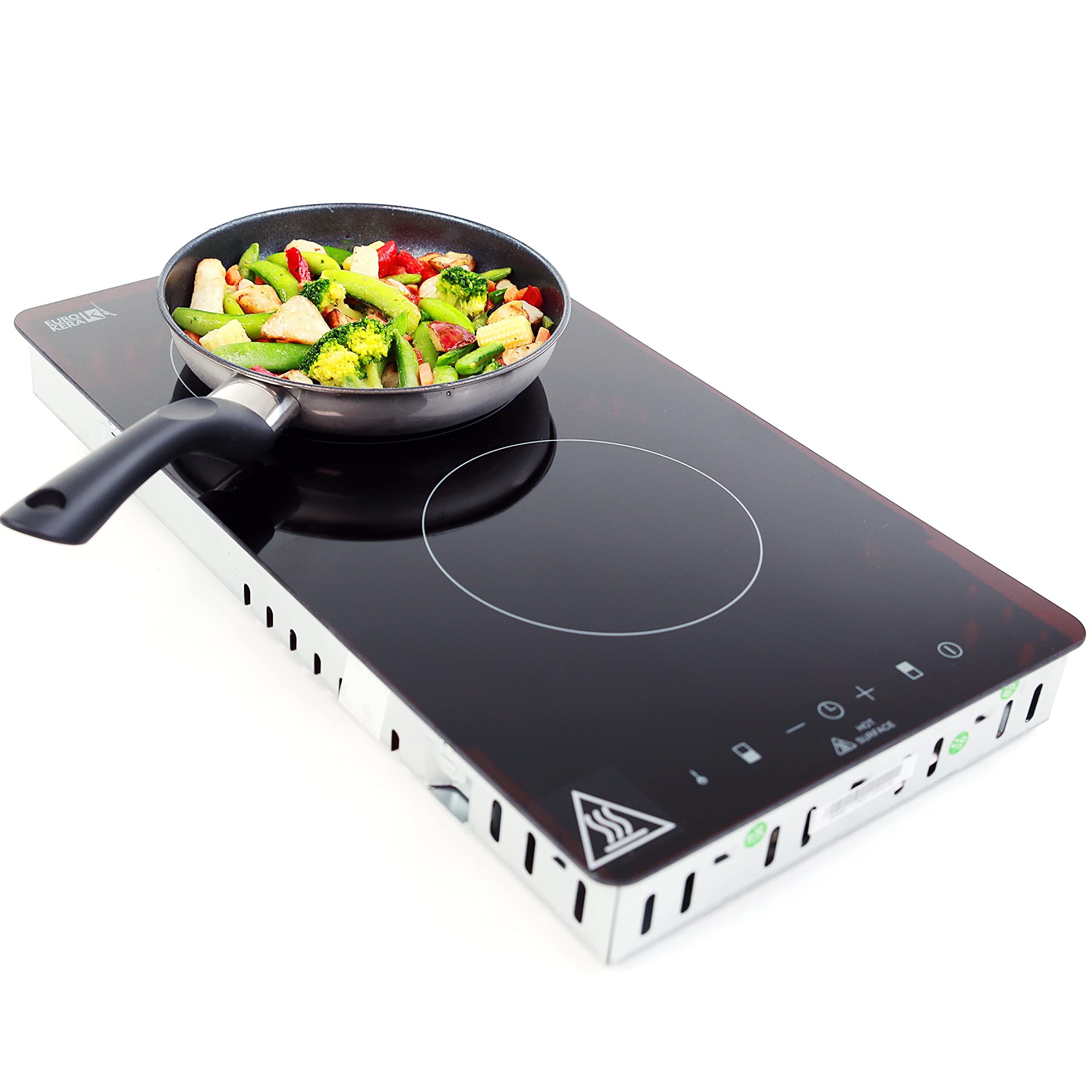 Avanti BCT115J1B-IS 2600-Watt Portable Electric Cooktop - Dual Burner Induction Stove with 9 Power Settings, Touch Controls & Timer - Easy-Clean Glass Surface, Safety Switch - Perfect for Dorms, RVs & Small Kitchens