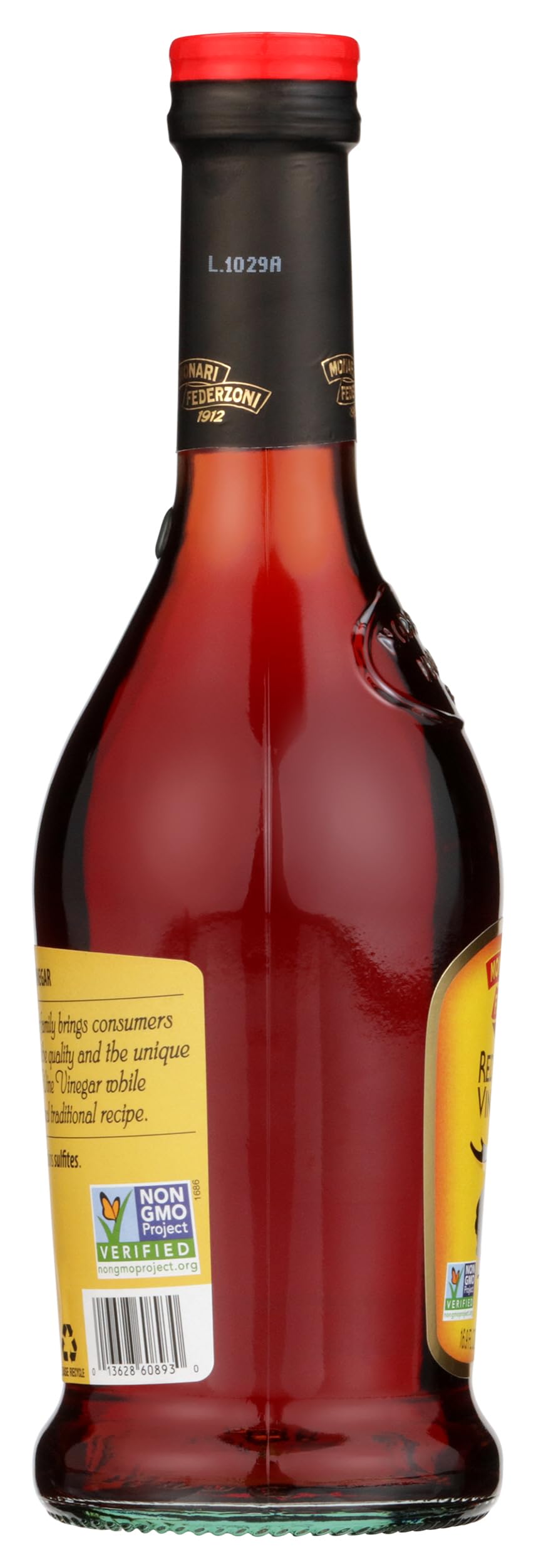 Premium Monari Red Wine Vinegar - 16.9 fl oz (500ml) - Aged Italian Vinegar for Salads, Marinades & Cooking - Gourmet Kitchen Essential