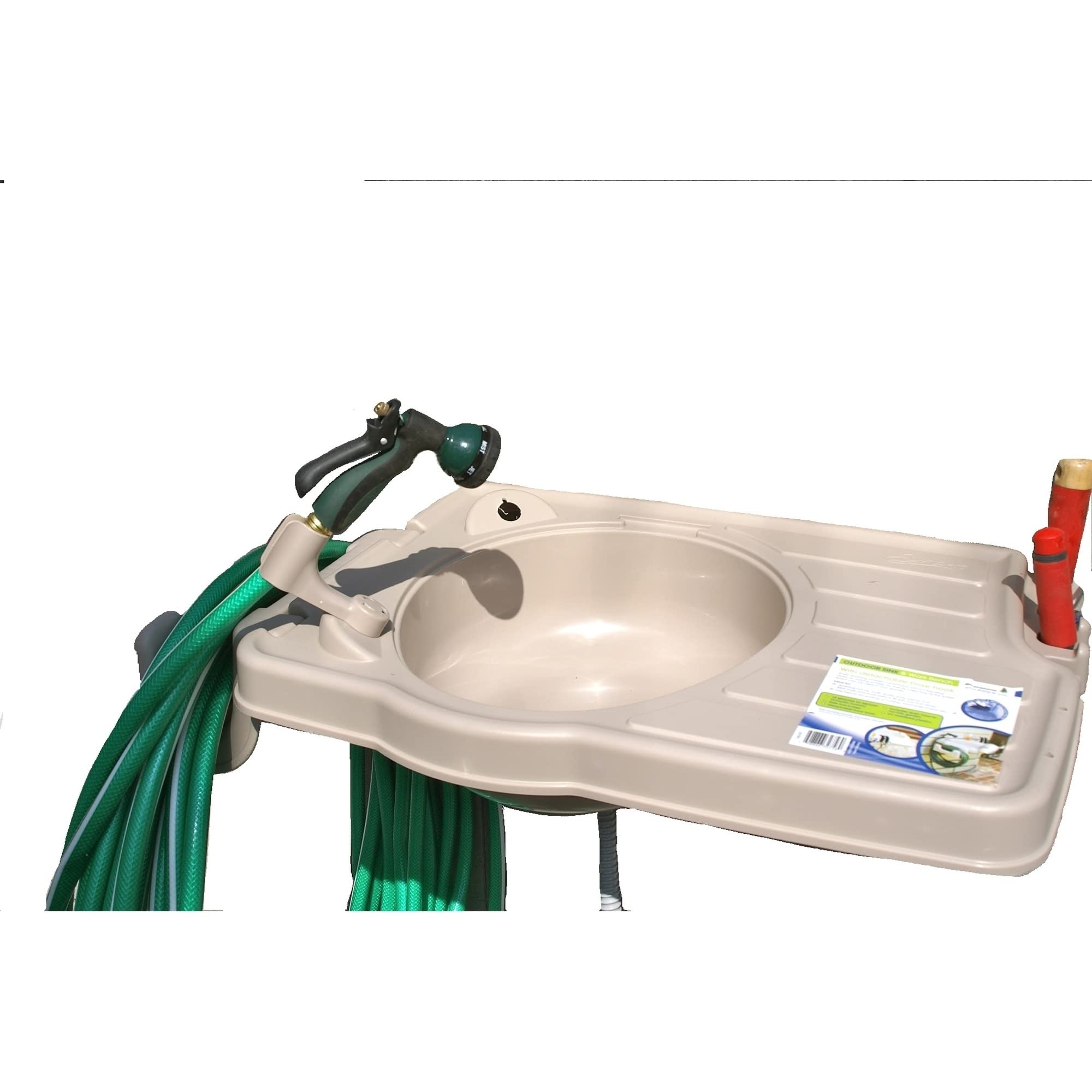 Commercial Greenhouse Potting Sink with Drainboard - Heavy Duty Stainless Steel Utility Sink for Plant Nurseries, Gardening & Hydroponics Setup