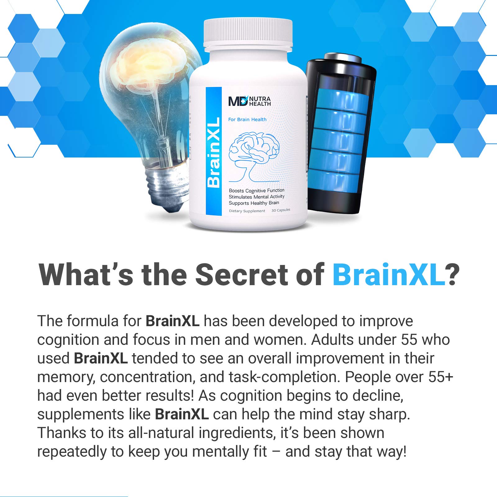 Brain Function Supplement - 3 Pack | Memory & Focus Booster for Adults | Nootropic for Mental Clarity & Concentration | Perfect for Studying, Work & Cognitive Performance