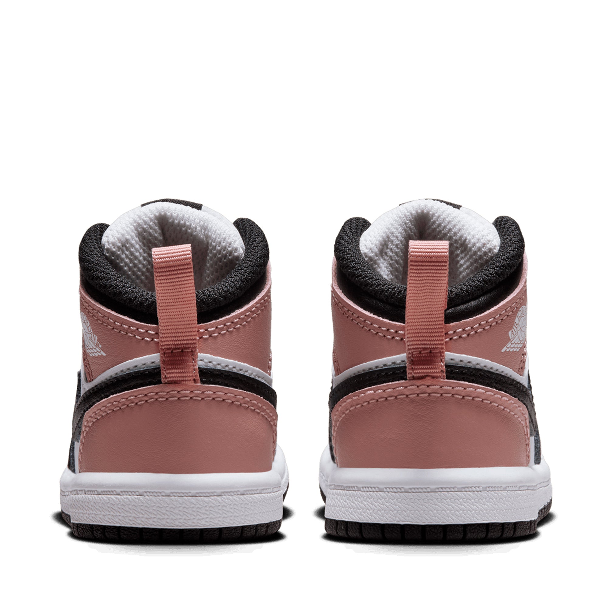Jordan 1 Mid (TD) Kids Sneakers - White/Rust Pink Basketball Shoes for Boys & Girls - Perfect for School, Sports & Casual Wear