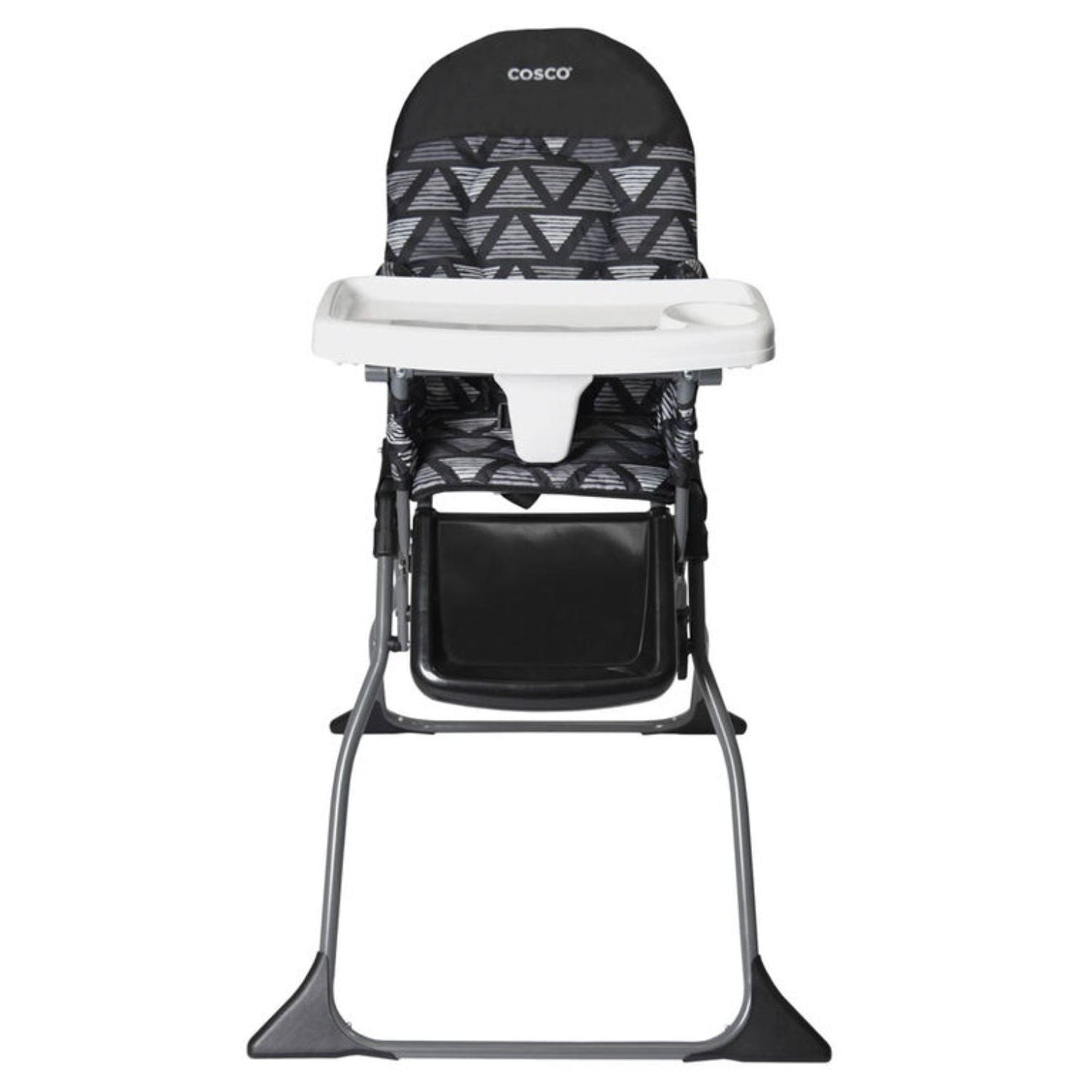 Cosco Simplefold LX High Chair - Lightweight, Portable Baby Feeding Chair with Adjustable Tray, Grey Fletcher - Perfect for Home, Travel & Restaurants