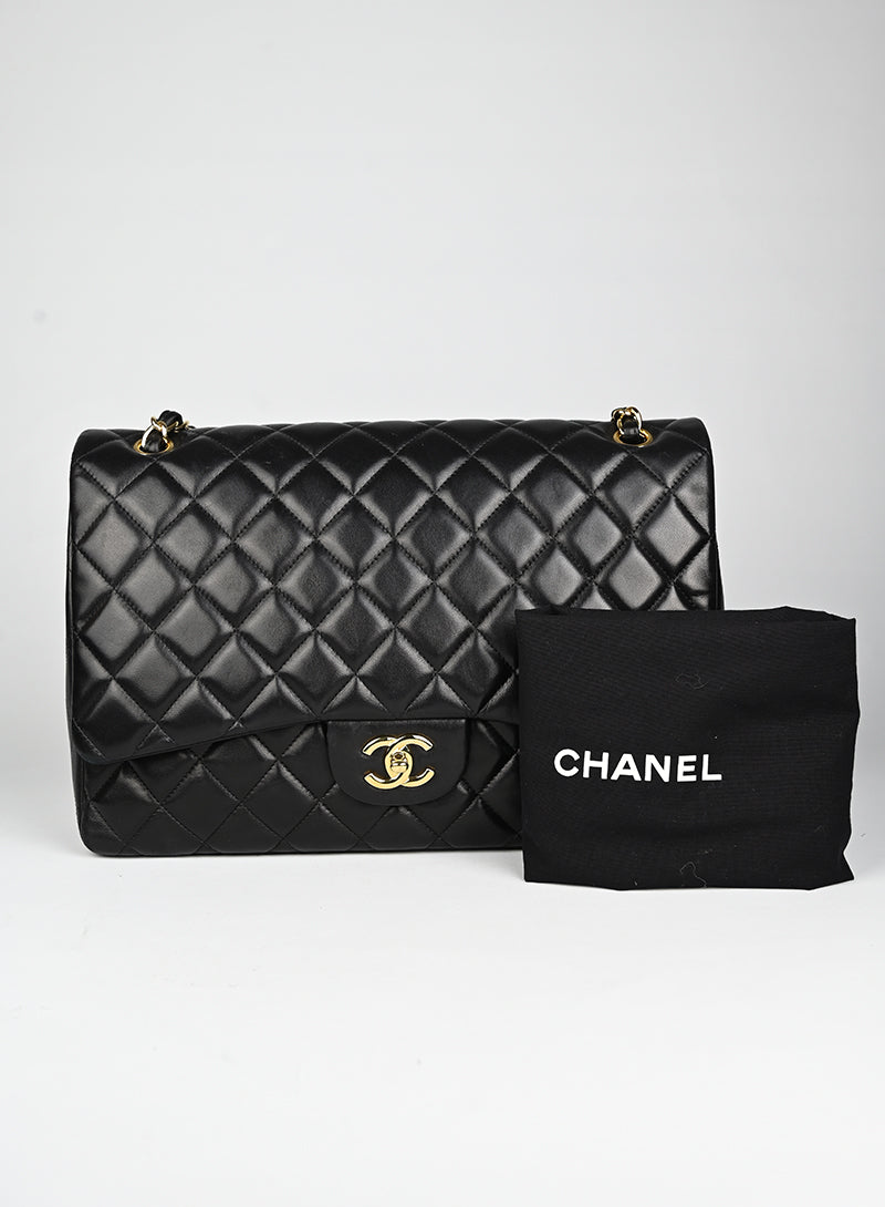 Chanel Timeless Jumbo Black Leather Handbag - Luxury Designer Tote Bag for Women, Perfect for Work, Travel & Evening Events
