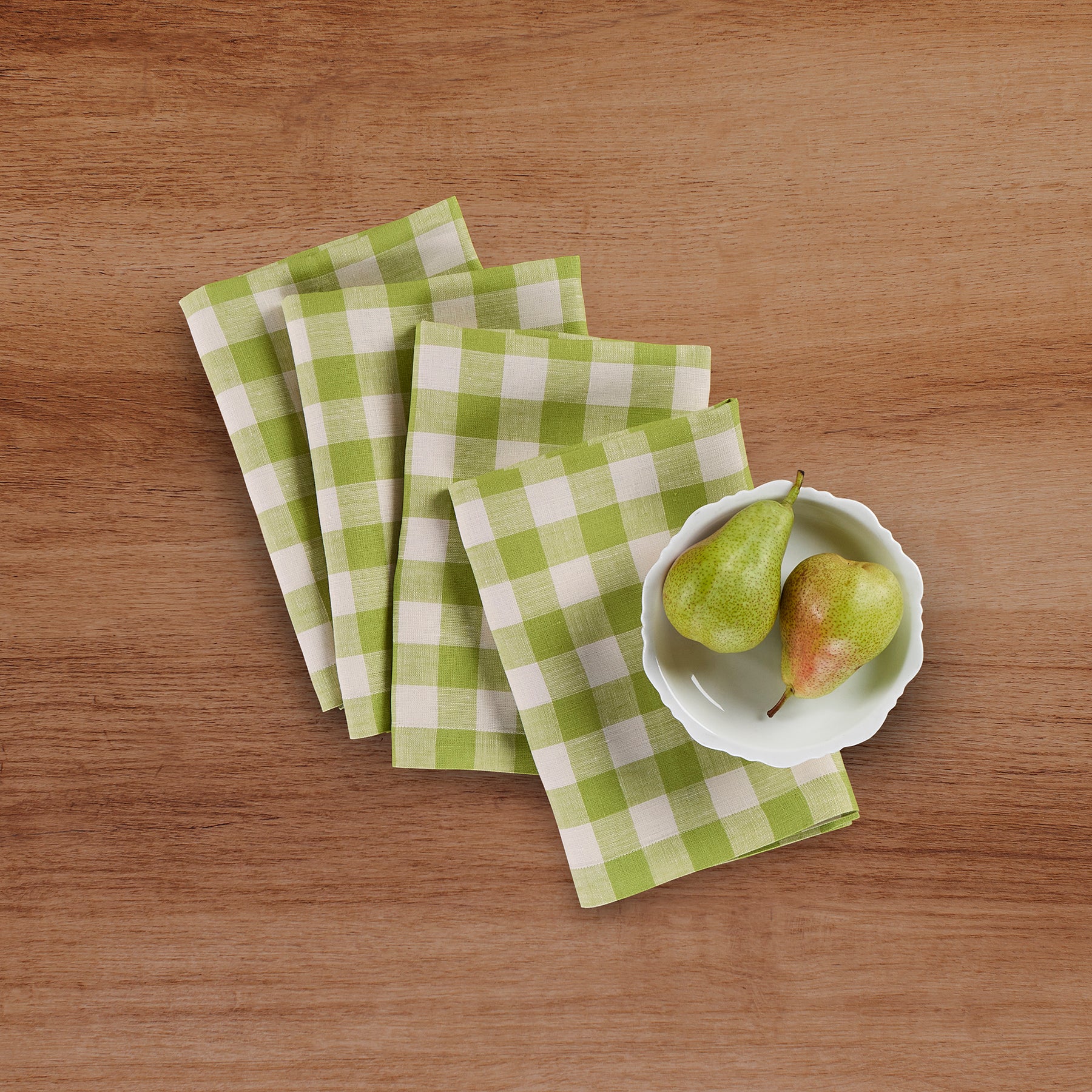 Morgan Check Napkins, Set of 4 - Premium Cotton Table Napkins for Dinner Parties, Weddings & Everyday Use