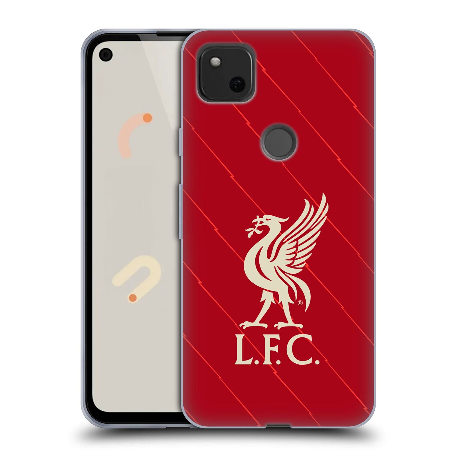 Liverpool FC 2021/22 Soft Gel Case for Google Pixel 4a - Officially Licensed Phone Cover for Football Fans