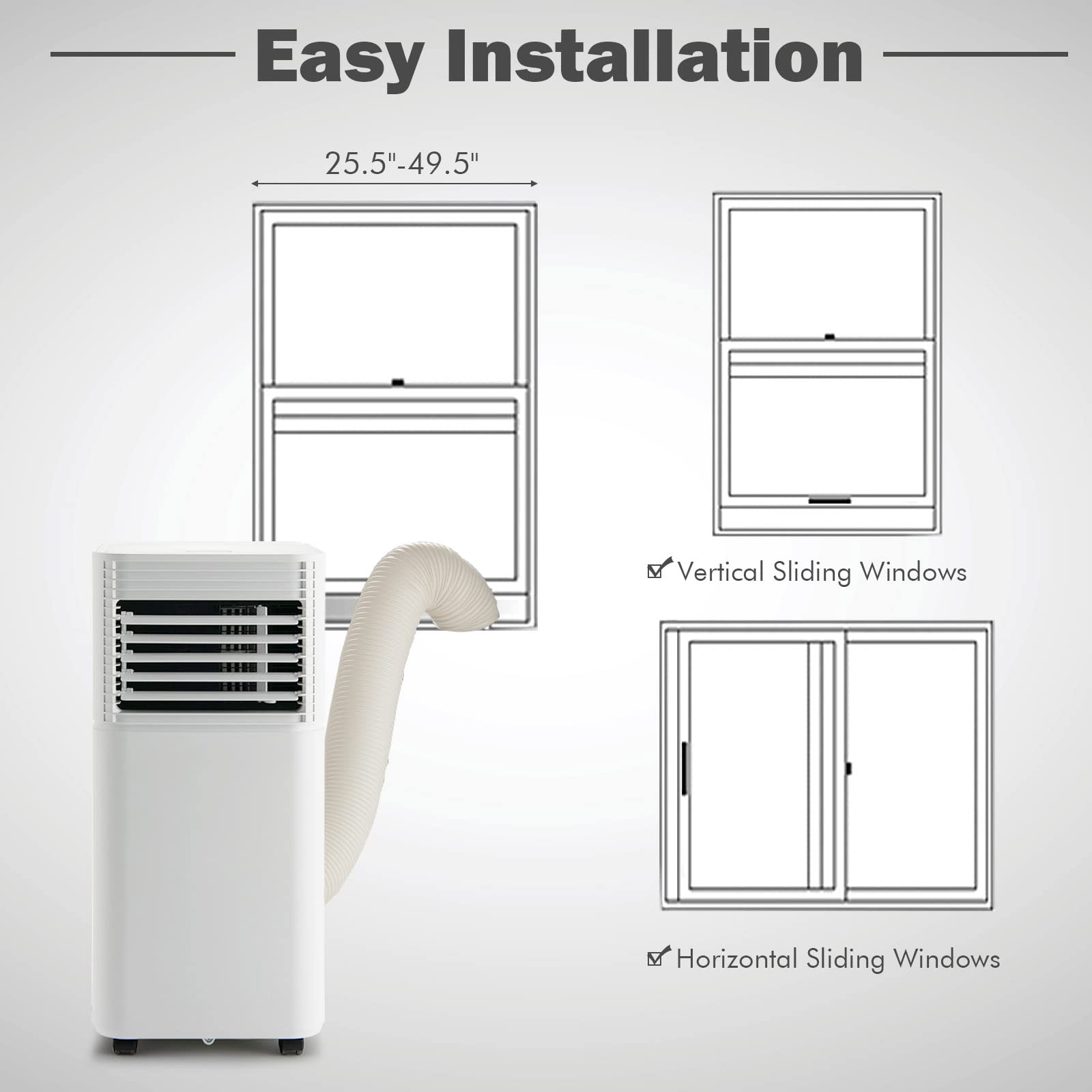 PETSITE 8000 BTU Portable Air Conditioner - 3-in-1 Cooling Unit with Fan, Dehumidifier & Air Cooler for Rooms Up to 230 sq.ft | Perfect for Bedrooms, Offices & Small Apartments