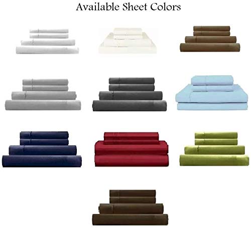 Premium 600 Thread Count Extra Deep Pocket Sheets 4-Piece Set - Fits 18