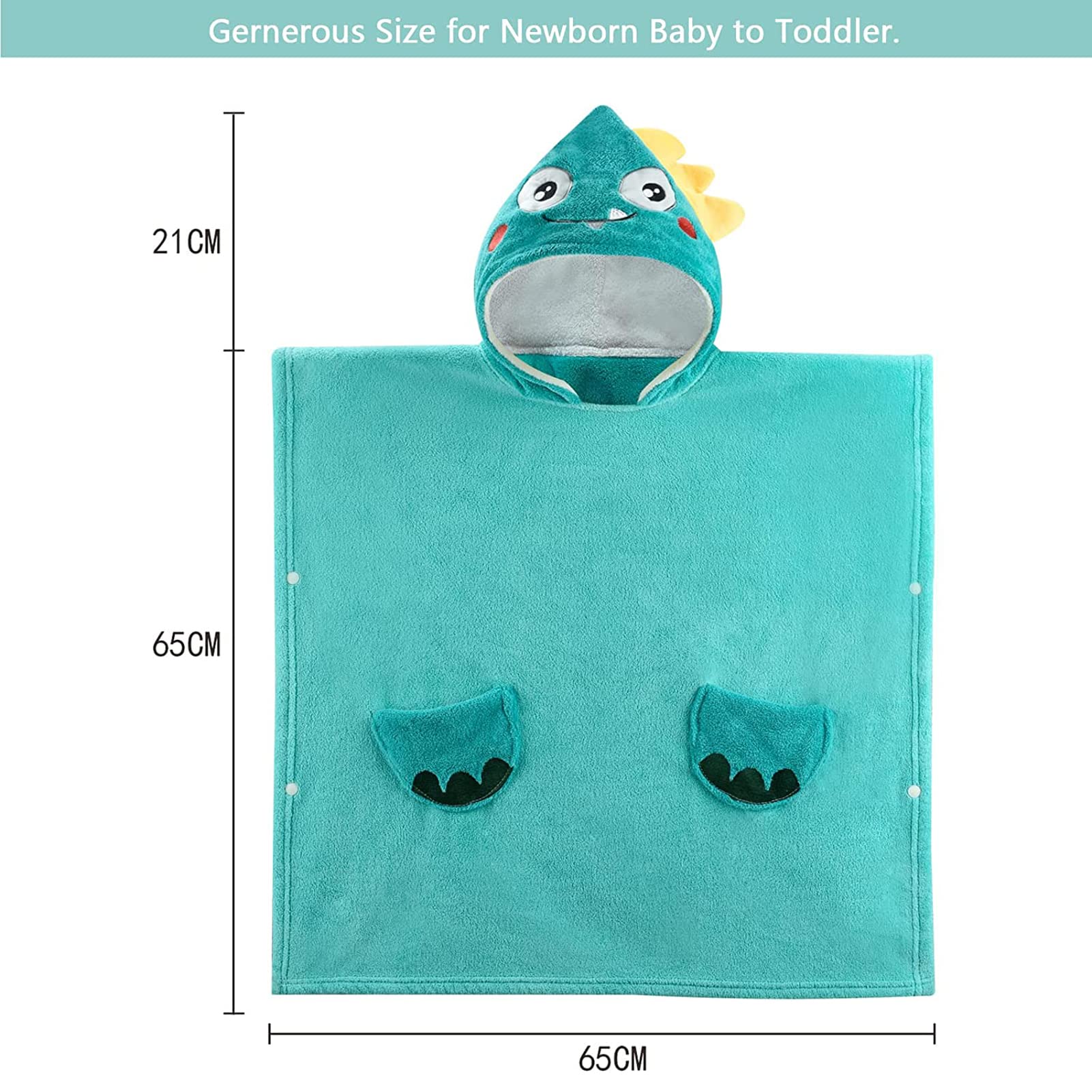 Bebamour Baby Hooded Towel and Washcloth Set - Soft Absorbent Bath Towels with Cute Pink Animal Design for Newborns, Infants & Toddlers - Perfect for Bath Time, Swimming Lessons & Spa Days