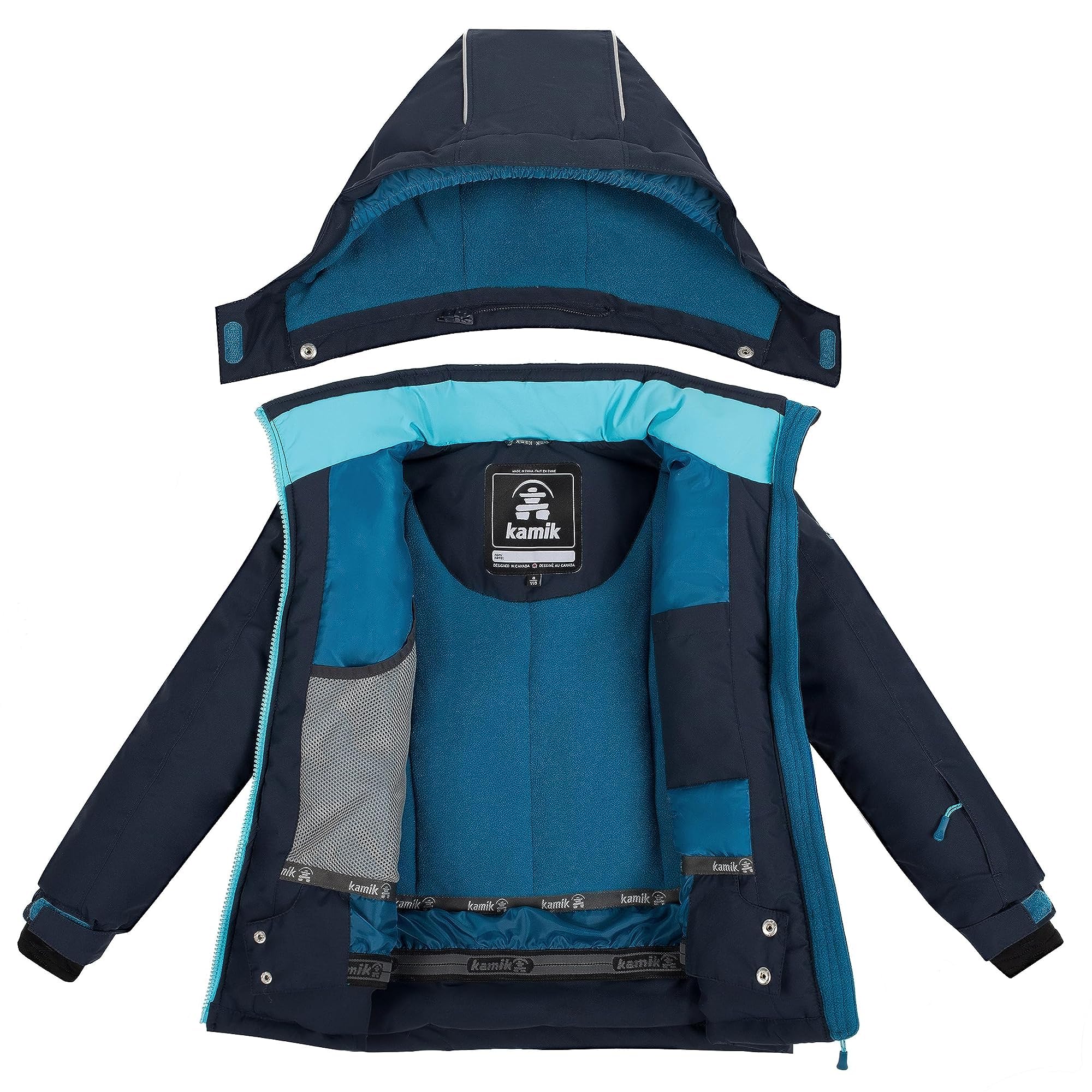 Kamik Girl's Aura Insulated Winter Jacket for Toddler & Kids - Waterproof Snow Coat for Cold Weather, Outdoor Play & School Activities