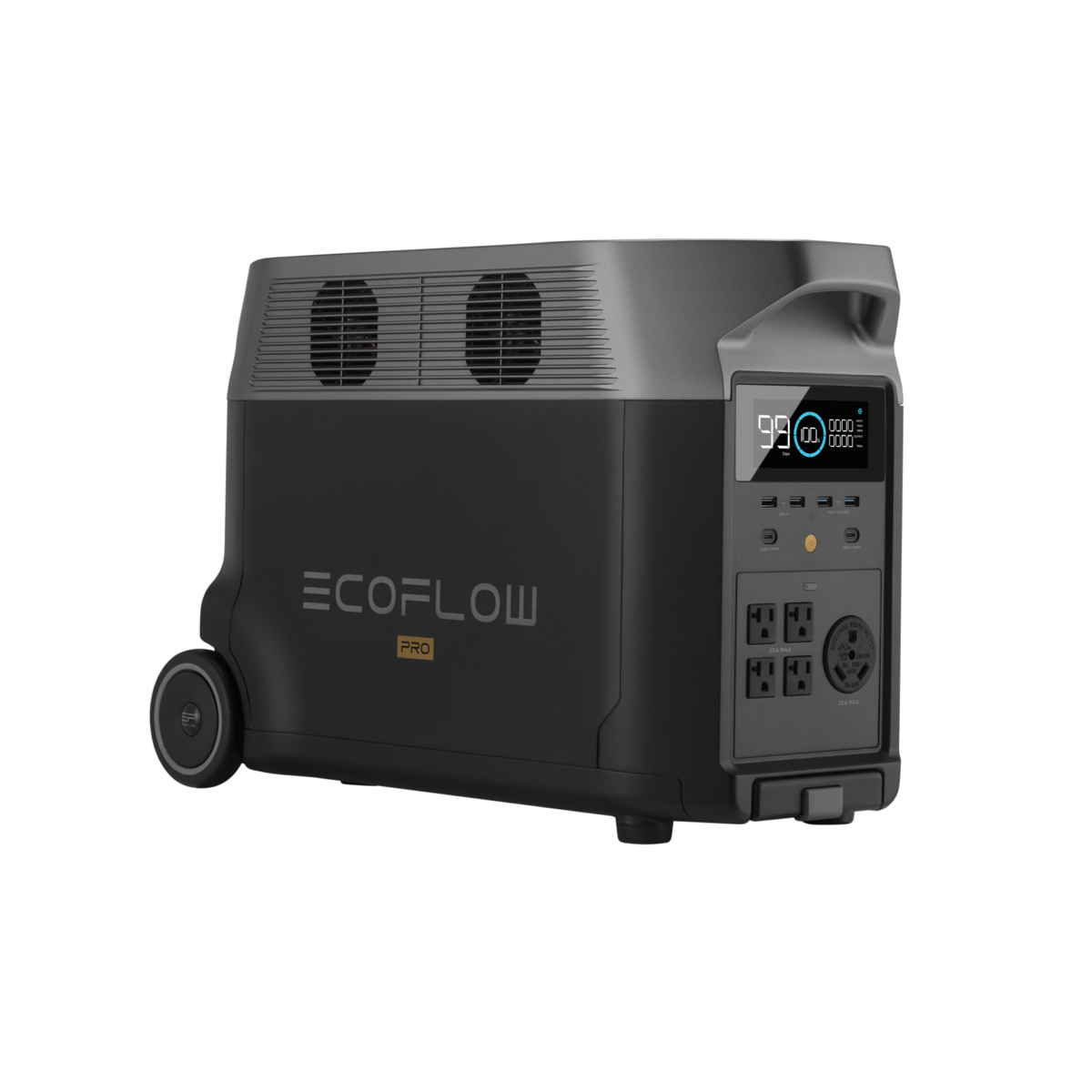 Refurbished EcoFlow DELTA Pro Portable Power Station - 3600Wh Solar Generator for Home Backup, Camping & Outdoor Adventures - Fast Charging, 120V/30A Output, Expandable Capacity
