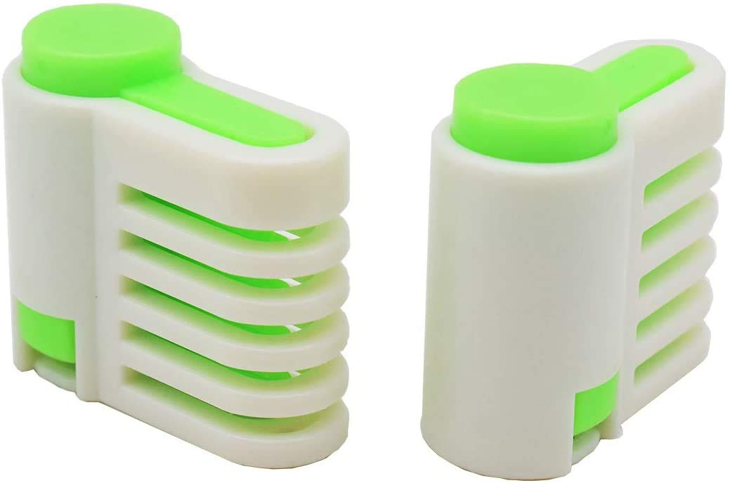 2-in-1 Adjustable Bread Slicer & Cake Cutter - Folding Sandwich Maker with Thickness Control - Perfect for Home Baking, Toast Preparation & DIY Desserts (Green)
