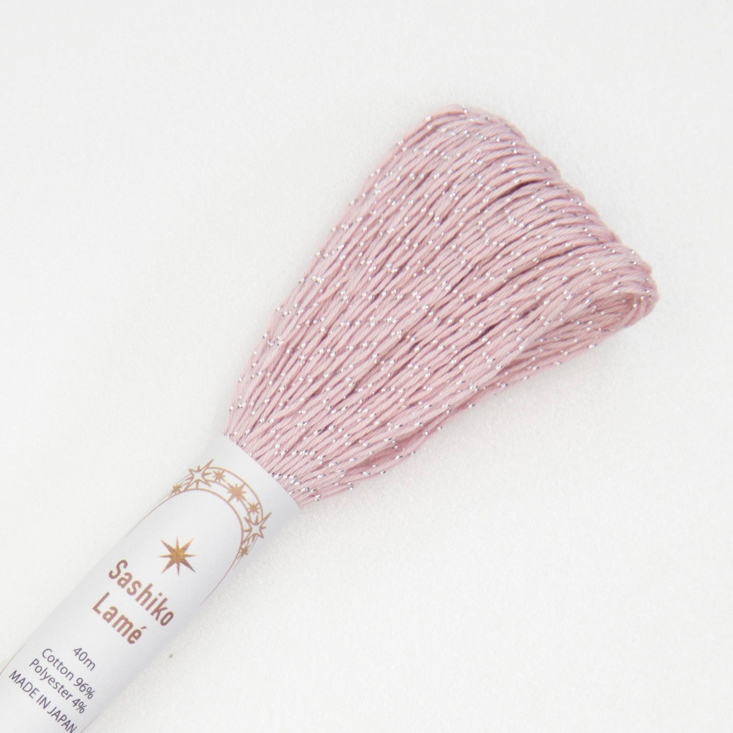Japanese Lamé Sashiko Embroidery Thread - Flamingo Pink (#SL5) for Hand Sewing, Quilting, and DIY Craft Projects