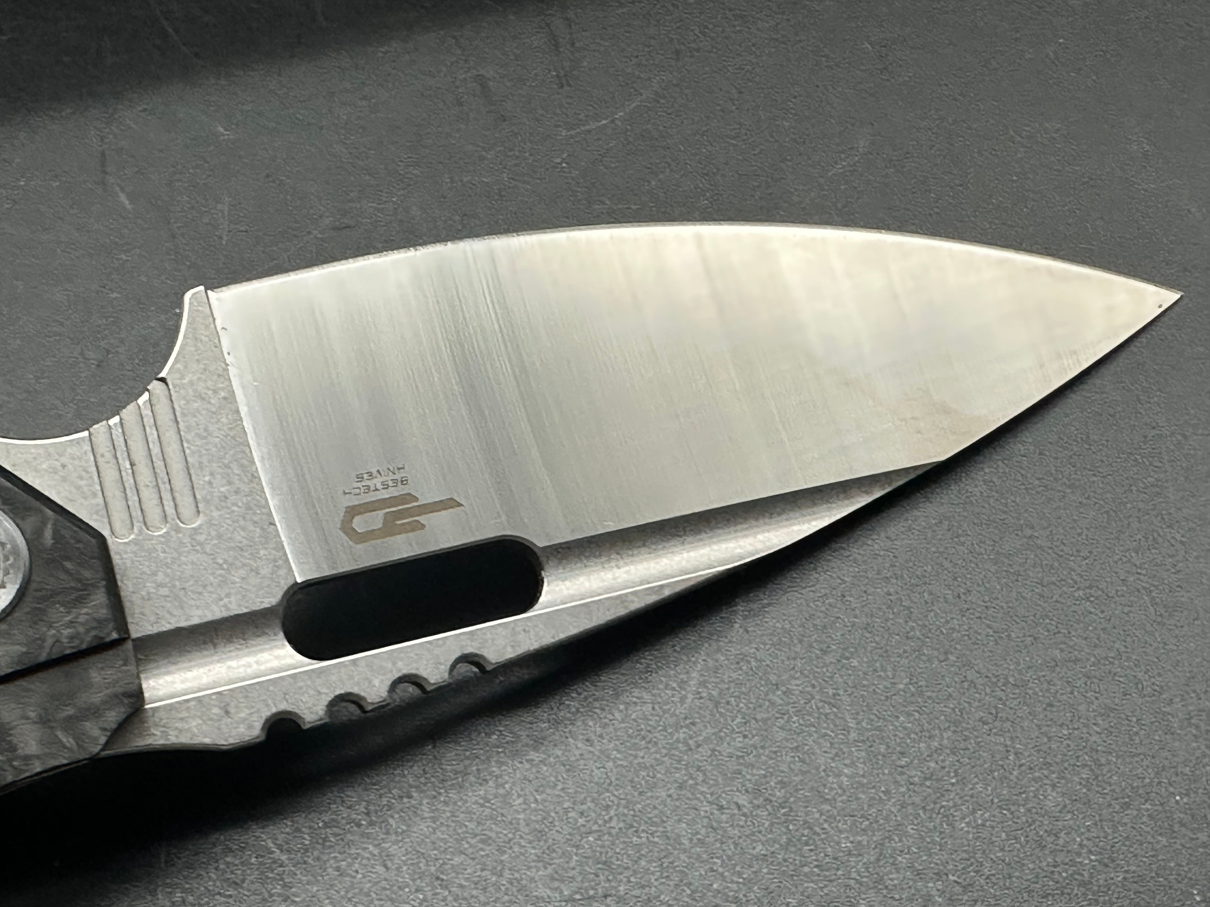 BESTECH SHODAN Folding Pocket Knife - Carbon Fiber & Titanium Handle, S35VN Satin Blade (BT1910C) - EDC, Outdoor Camping, Hunting & Survival Gear