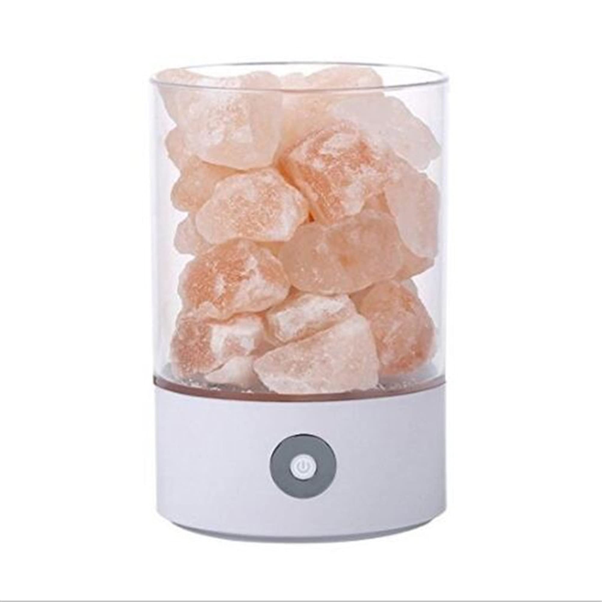 Handcrafted Himalayan Rock Salt Lamp - Natural Crystal Mood Light with USB for Bedroom, Office & Home Decor | Romantic Night Lighting for Relaxation, Meditation & Stress Relief