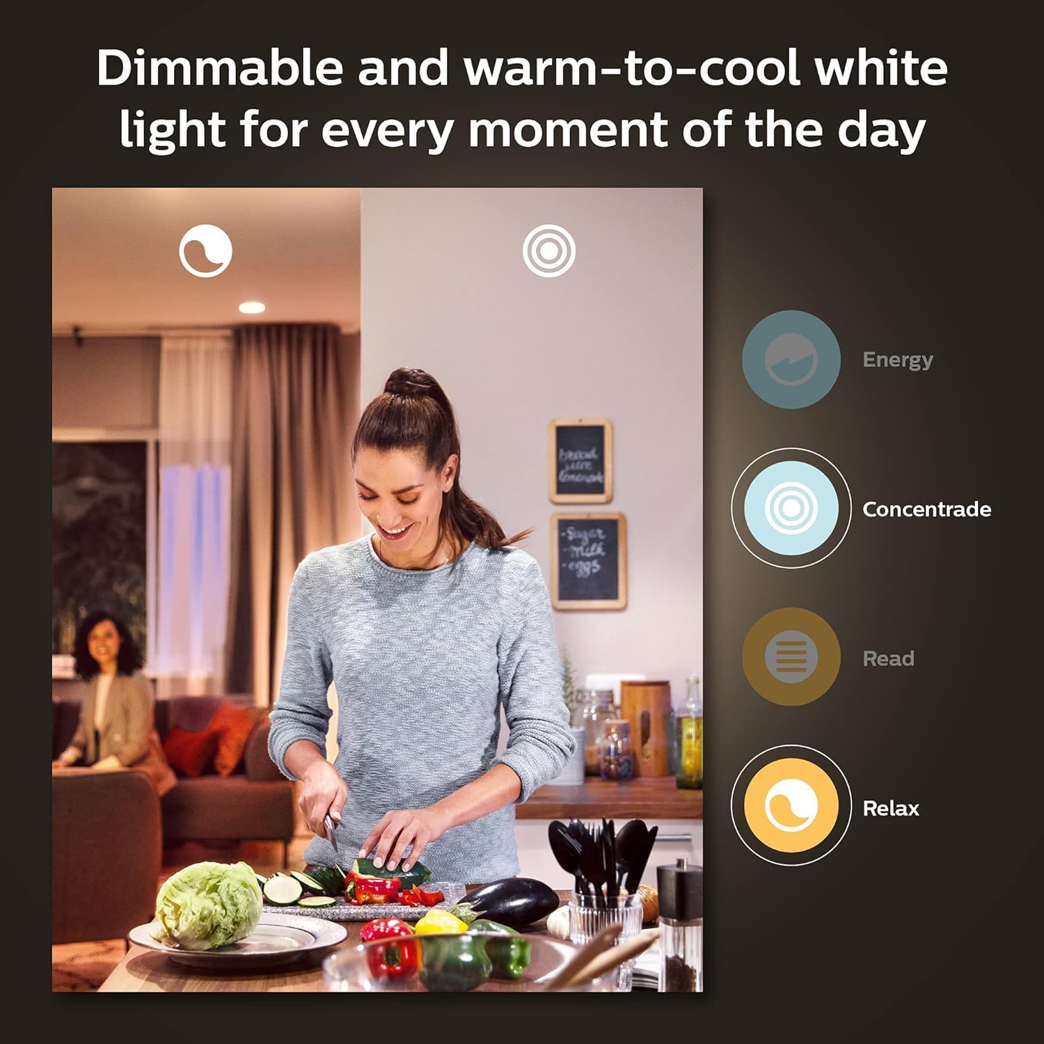 Philips Hue Smart Light Starter Kit with Bridge, Dimmer Switch & 2 A19 LED Bulbs - 16 Million Colors, 800LM E26 Base - Works with Alexa, Google Assistant & Apple HomeKit - Perfect for Bedroom, Living Room & Smart Home Automation