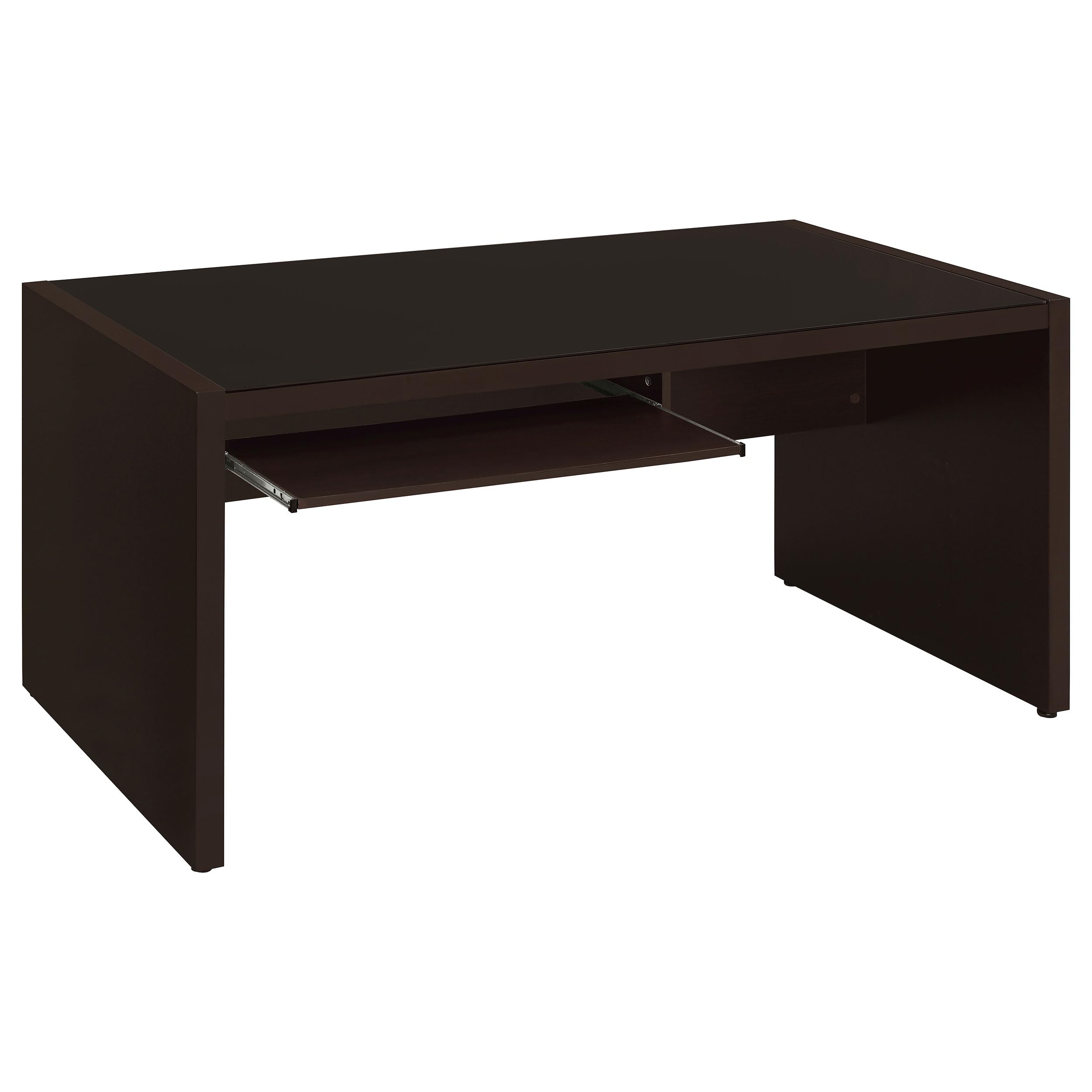 Skylar Computer Desk with Keyboard Drawer by Coaster Furniture - Cappuccino Finish 800901 | Home Office Desk for Small Spaces, Gaming & Study