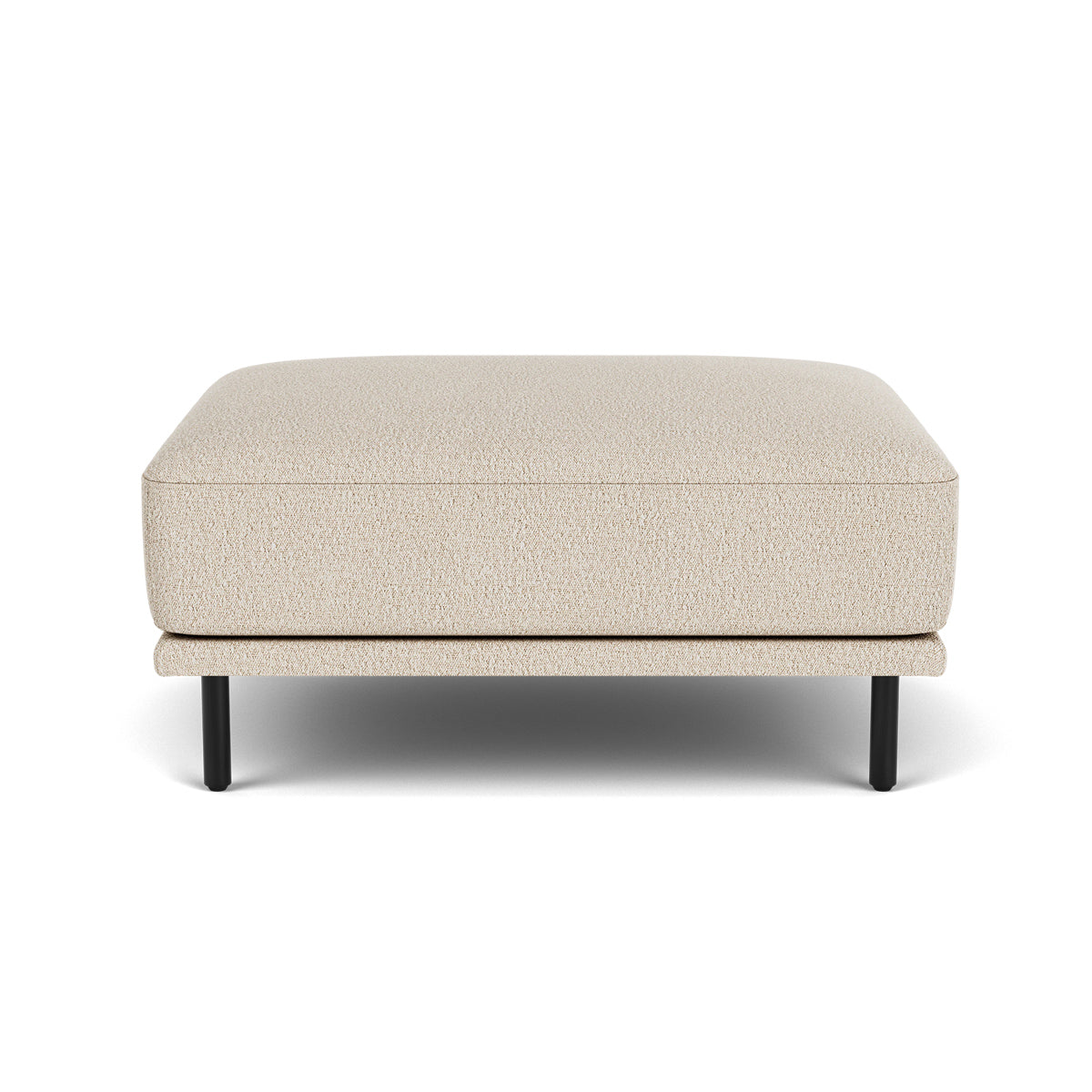 Harvey Boucle Ottoman Stool - Modern Round Footrest Pouf with Soft Chenille Fabric, Perfect for Living Room, Bedroom, or Nursery Decor