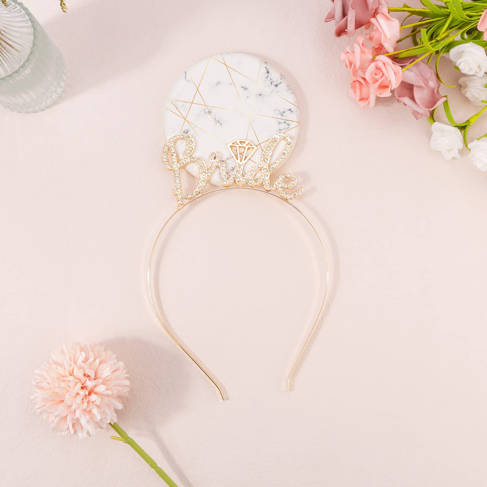 Sparkling Gold Bridal Tiara Headband - Elegant Wedding Hair Accessories for Bride & Bachelorette Party | Perfect for Bridal Showers, Wedding Ceremonies & Special Occasions