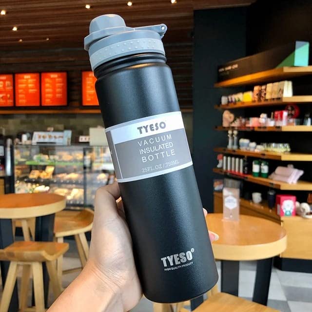 Stainless Steel Vacuum Insulated Water Bottle - Hot & Cold Thermo Flask for Travel, Office, School
