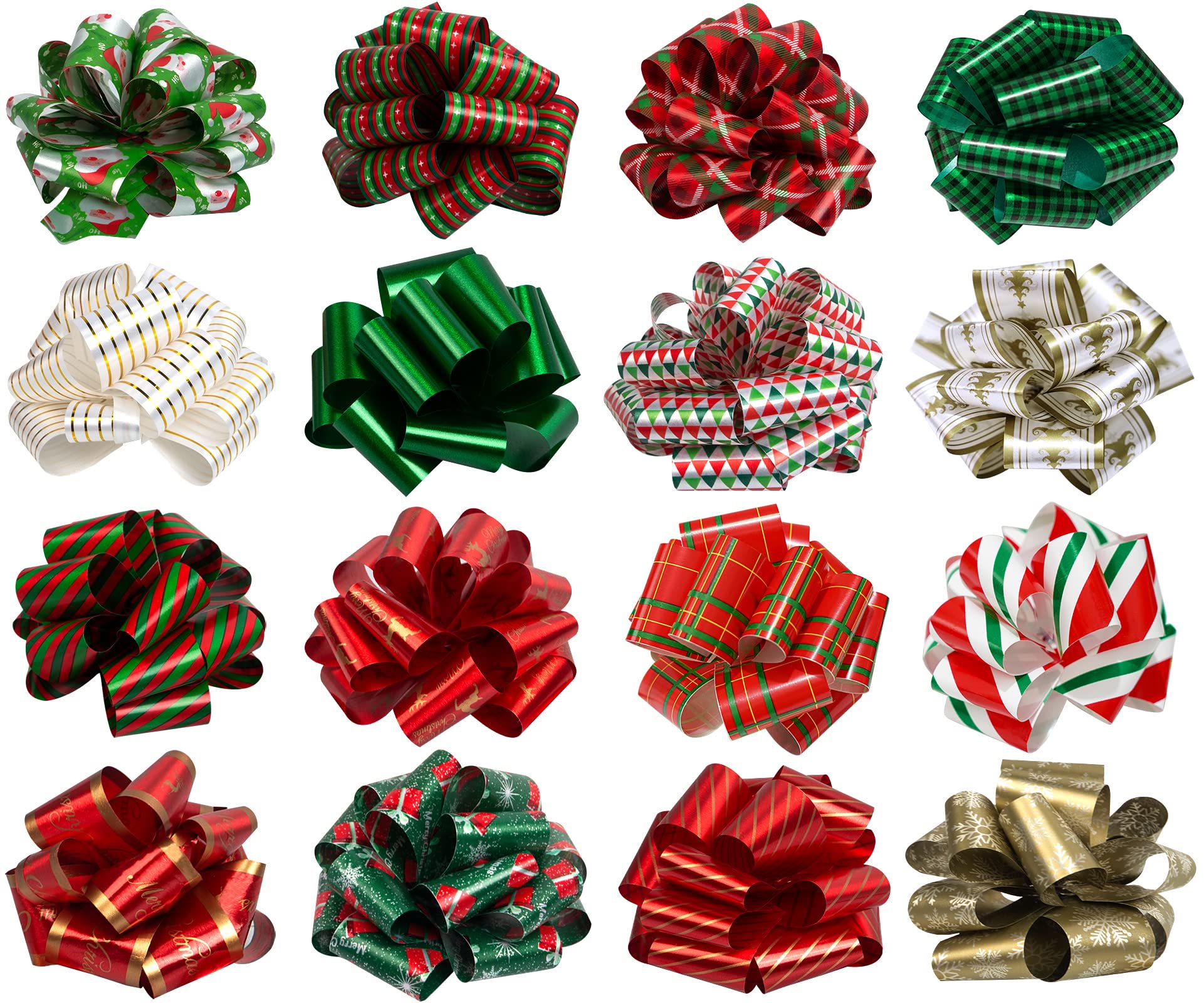 16 PCS Christmas Gift Bows - 5