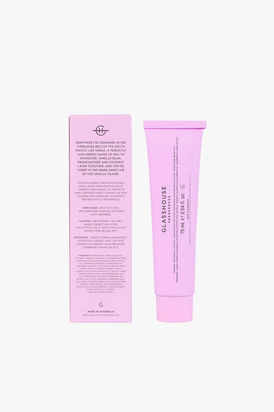 75ml A Tahaa Affair Hand Cream - Luxurious Moisturizing & Nourishing for Dry Skin - Perfect for Office, Travel & Daily Hydration