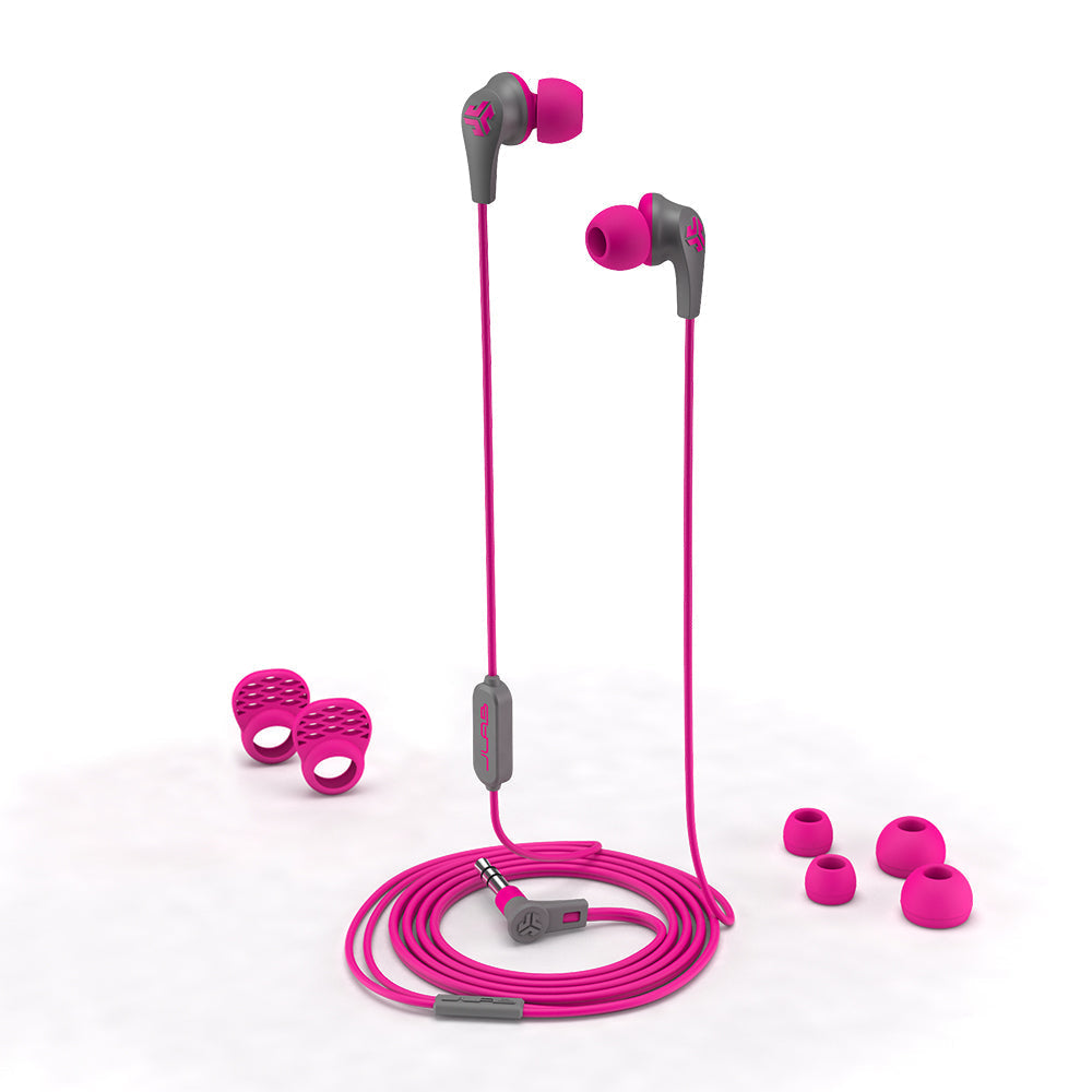 JBuds Pro Signature Wireless Earbuds in Pink - Premium Bluetooth Headphones with Noise Cancelling for Gym, Running & Workout | Perfect Gift for Music Lovers