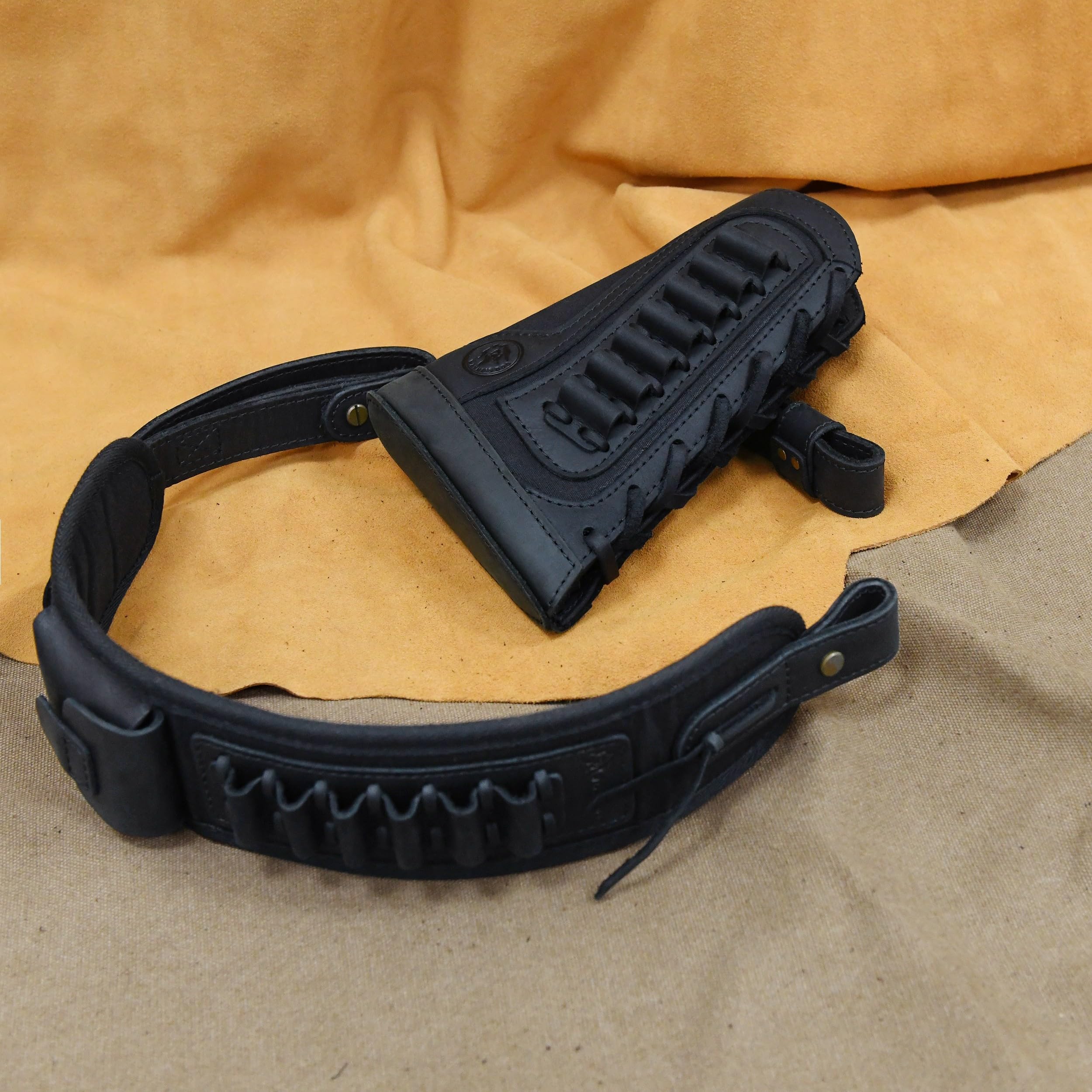 Tactical Gun Buttstock Cheek Rest Pad with Shell Holder & Sling - Compatible with .308, 30-06, .44MAG - Enhanced Shooting Comfort & Ammo Access for Hunting, Range Practice & Outdoor Adventures