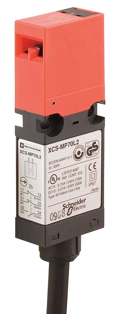Safety Interlock Switch with 2NC Contacts, 1.5A@120V - Ideal for Industrial Machinery, Safety Systems, and Equipment Protection