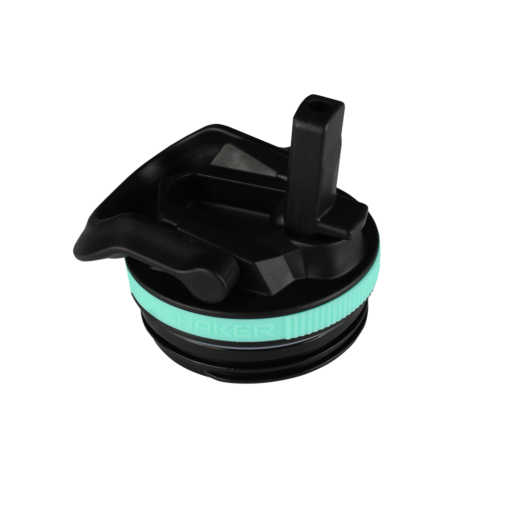Black Lid with Mint Band