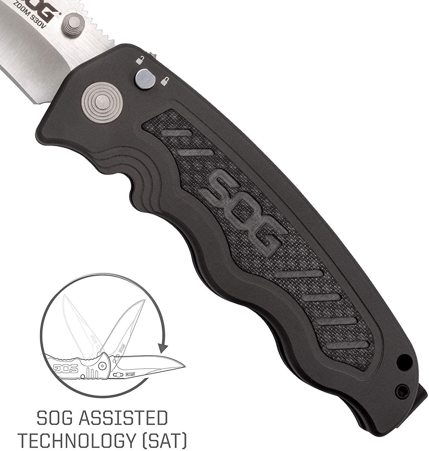 SOG Folding Pocket Knife - Zoom EDC Survival Knife with 3.5