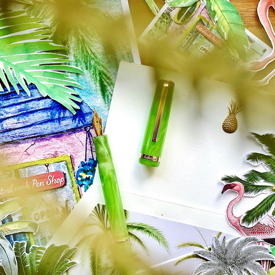Esterbrook JR Pocket Fountain Pen - Key Lime Green | Portable Writing Tool for Journaling, Note Taking & Everyday Use