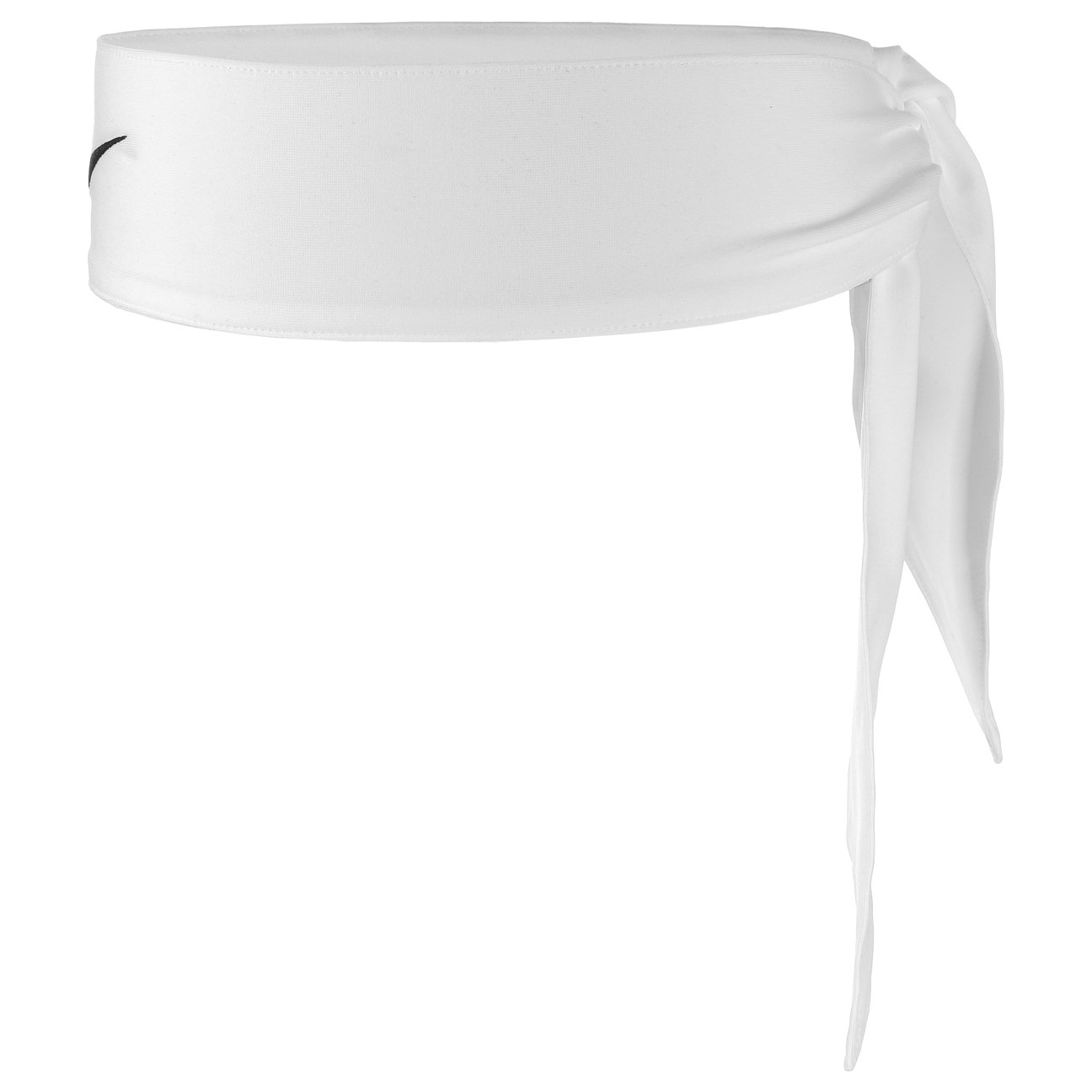 Nike Dri-Fit Head Tie 2.0 Sweatband for Women & Men - Moisture Wicking Sports Headband for Running, Workout, Yoga & Gym - White/Black, One Size Fits All