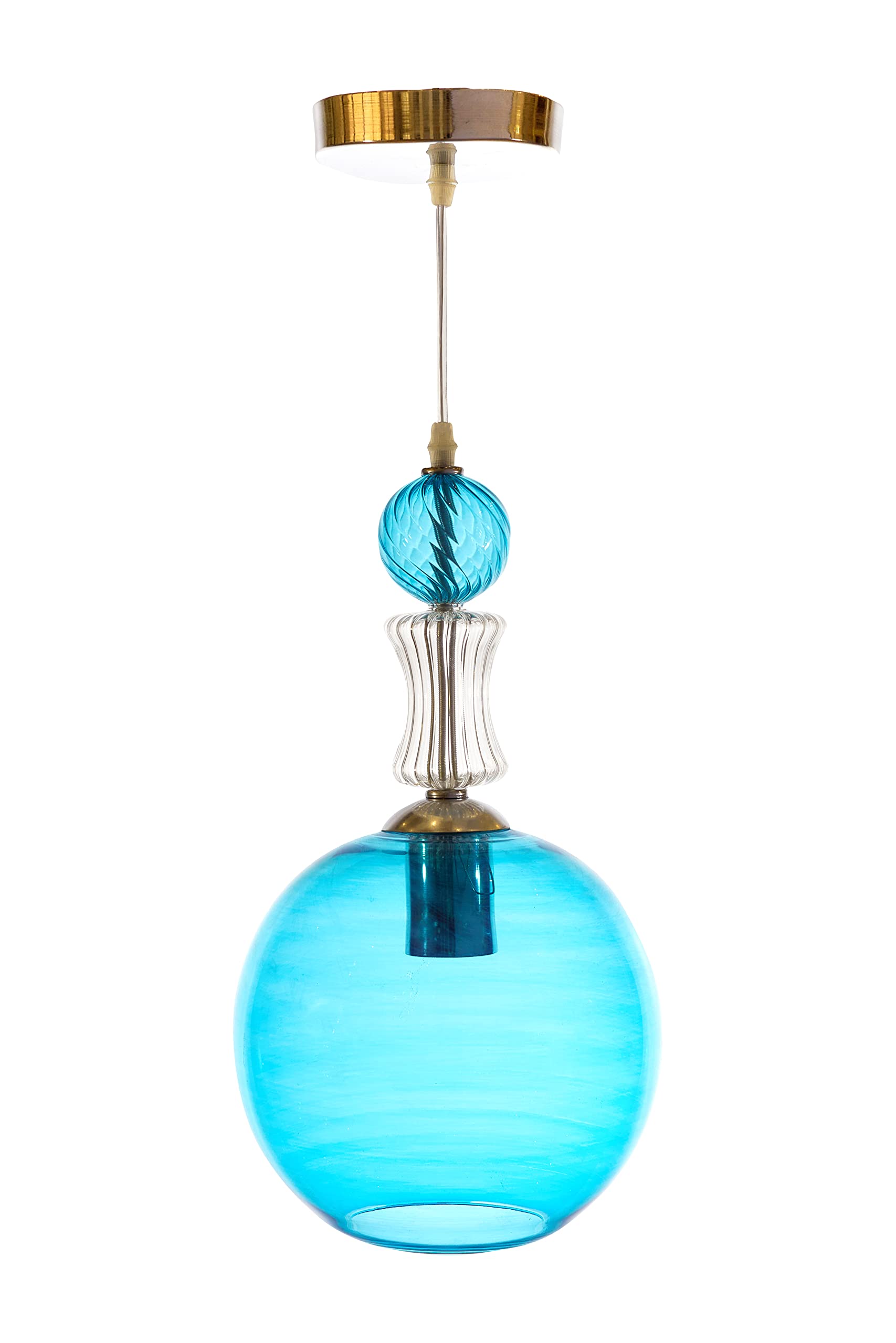 Modern Turquoise Pendant Light for Living Room & Kitchen Island - Elegant Ceiling Lighting Fixture for Home Decor | Perfect for Dining Areas, Bedrooms, and Fall Seasonal Decorations