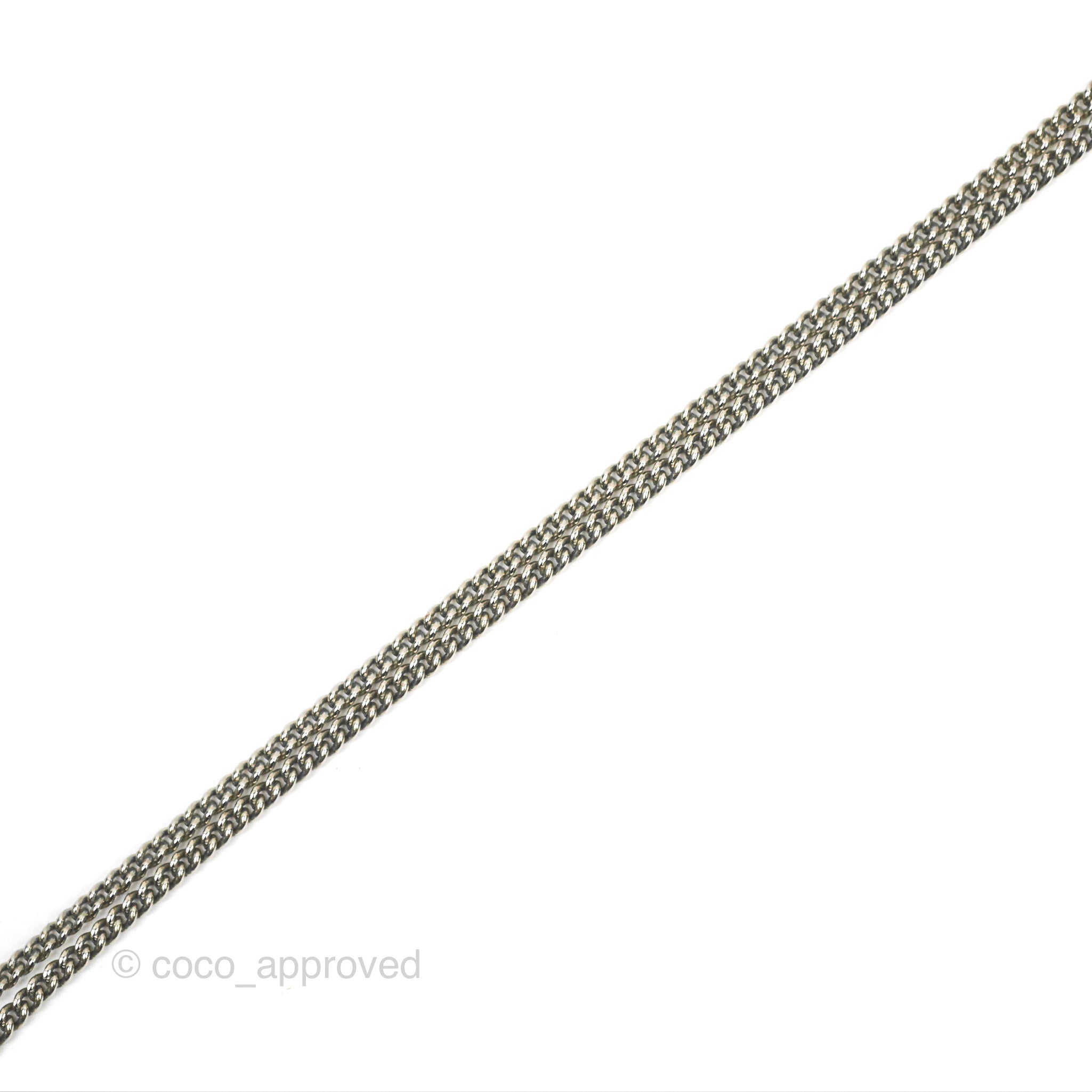 Chanel CC Pearl Necklace - Silver Tone 11V Elegant Fashion Jewelry for Women | Perfect for Parties, Weddings & Special Occasions
