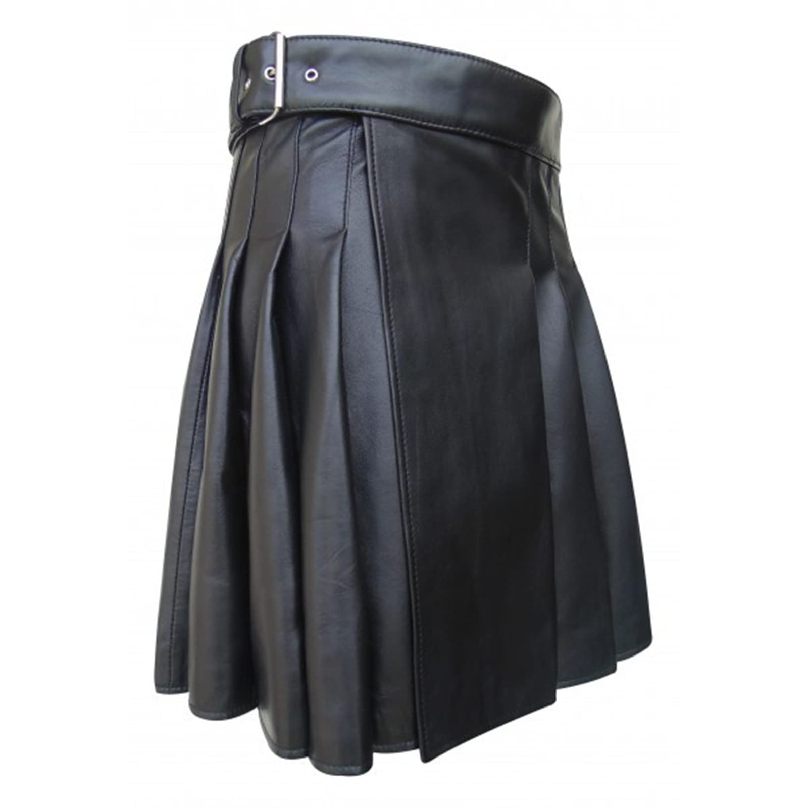 Steampunk Gothic Leather Skirts for Women - Vintage Pleated Mini Skirt in Plus Sizes | Y2K Fashion, Halloween Costume & Alternative Outfit for Cosplay, Concerts & Nightlife
