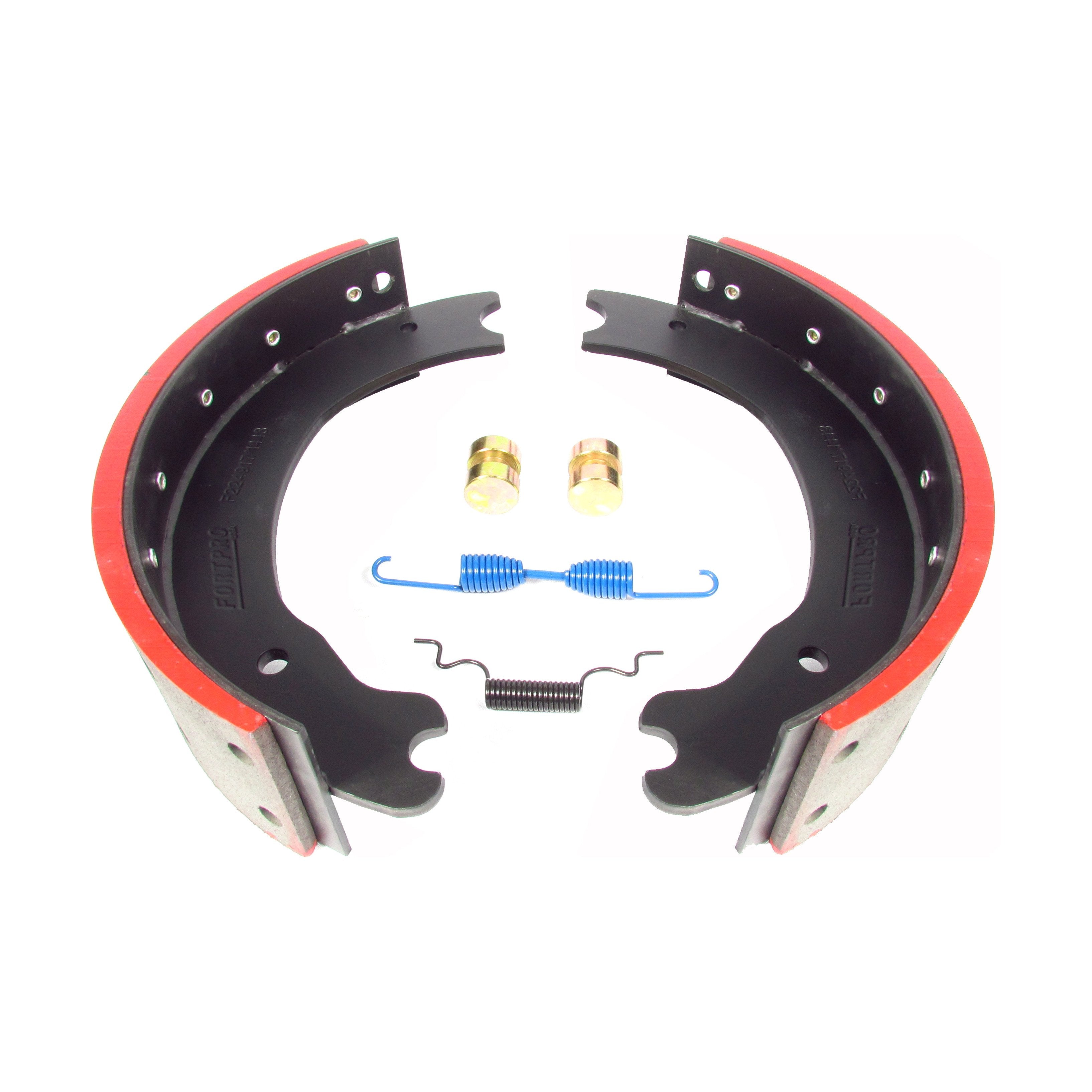 Fortpro 1443E Front Brake Shoe Box Kit for Heavy-Duty Trucks - GAWR 23K, 15” x 4” Brake Size (F224917) | Ideal for Commercial Vehicle Maintenance & Fleet Repairs