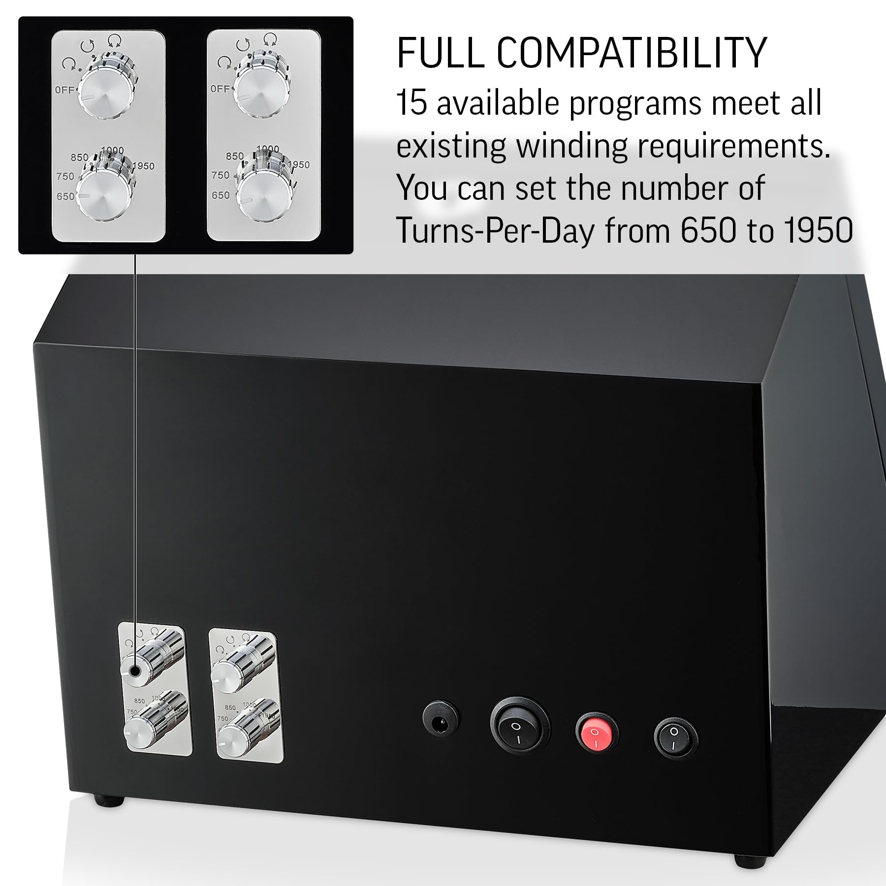 TIMECUBE Automatic Watch Winder for Men - 4 Watch Storage Box with LED Light & Smart Motor Stop - Perfect for Rolex, Omega Luxury Watches - Home Office & Travel Use