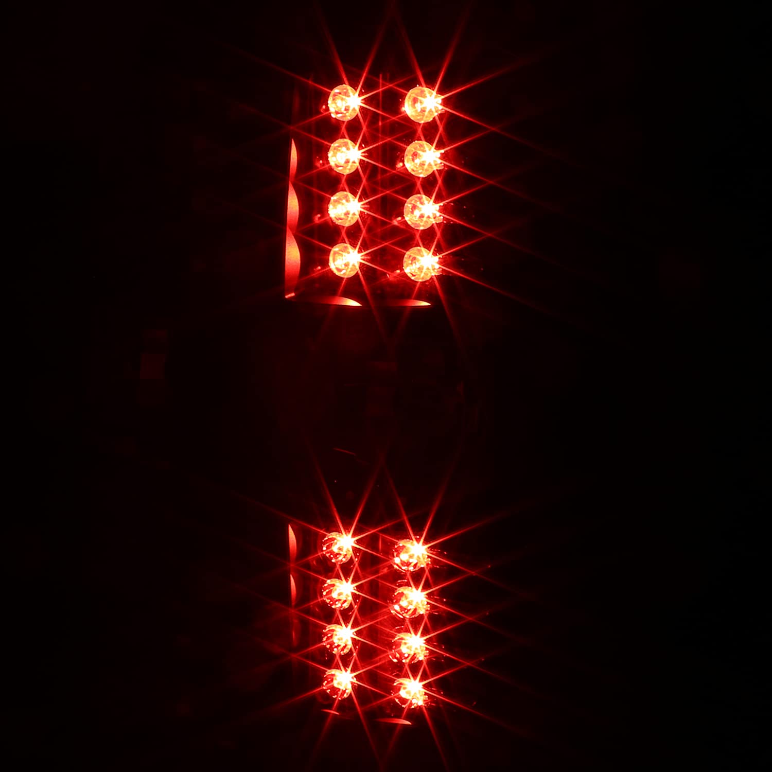 Spec-D Tuning Black Housing Clear Lens LED Tail Lights for 2007-2012 Chevy Avalanche - Left & Right Pair Assembly - Enhanced Visibility & Style for Night Driving & Custom Car Upgrades