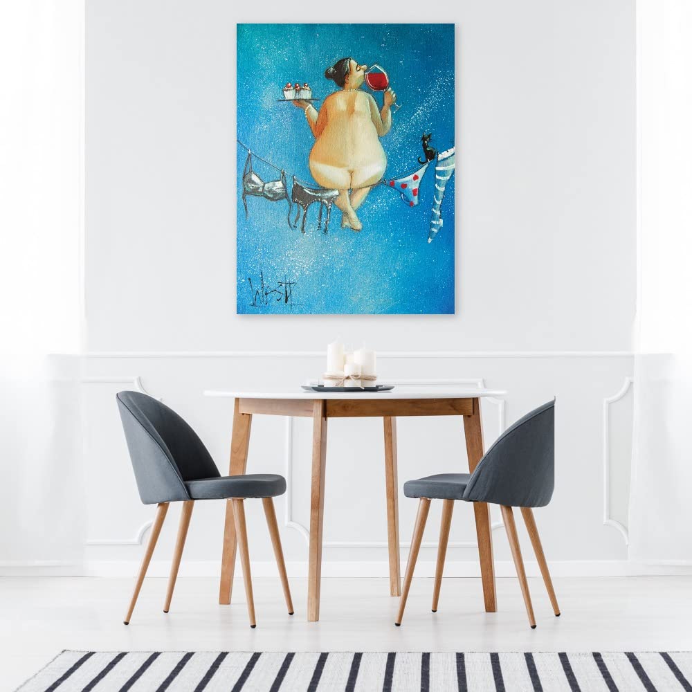 Out of This World Canvas Wall Art by Ronald West - Modern Fine Art Print for Living Room, Bedroom, Office & More - Ready to Hang 32x43 Inches - Perfect for Home Decor, Gifts & Interior Design