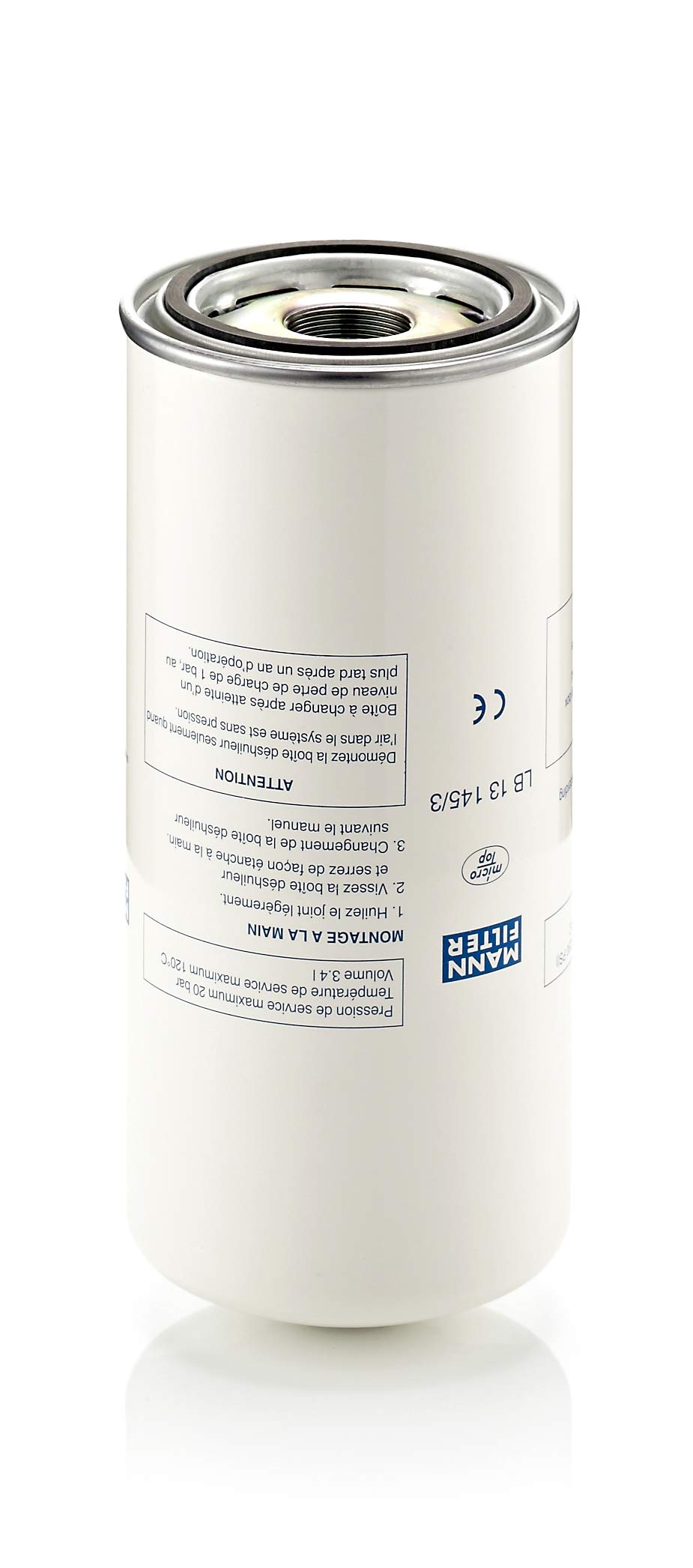 MANN-FILTER LB 13 145/3 Heavy Duty Oil Filter for Commercial Trucks & Fleet Vehicles - Premium Engine Protection for Long Haul & Heavy Load Applications