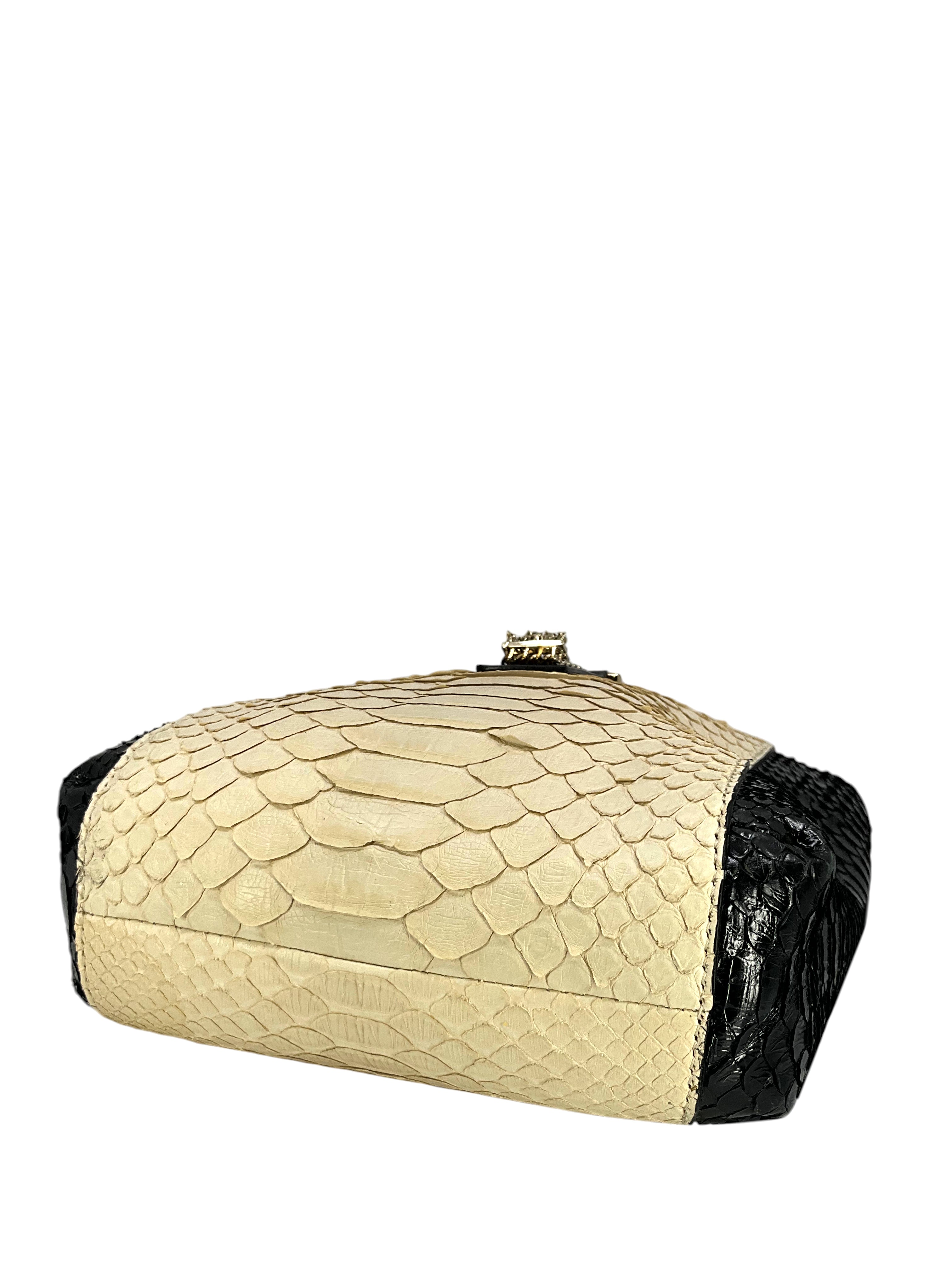LANVIN Python Snakeskin Dress Bag - Luxury Designer Handbag for Women | Perfect for Evening Parties, Weddings & Special Occasions
