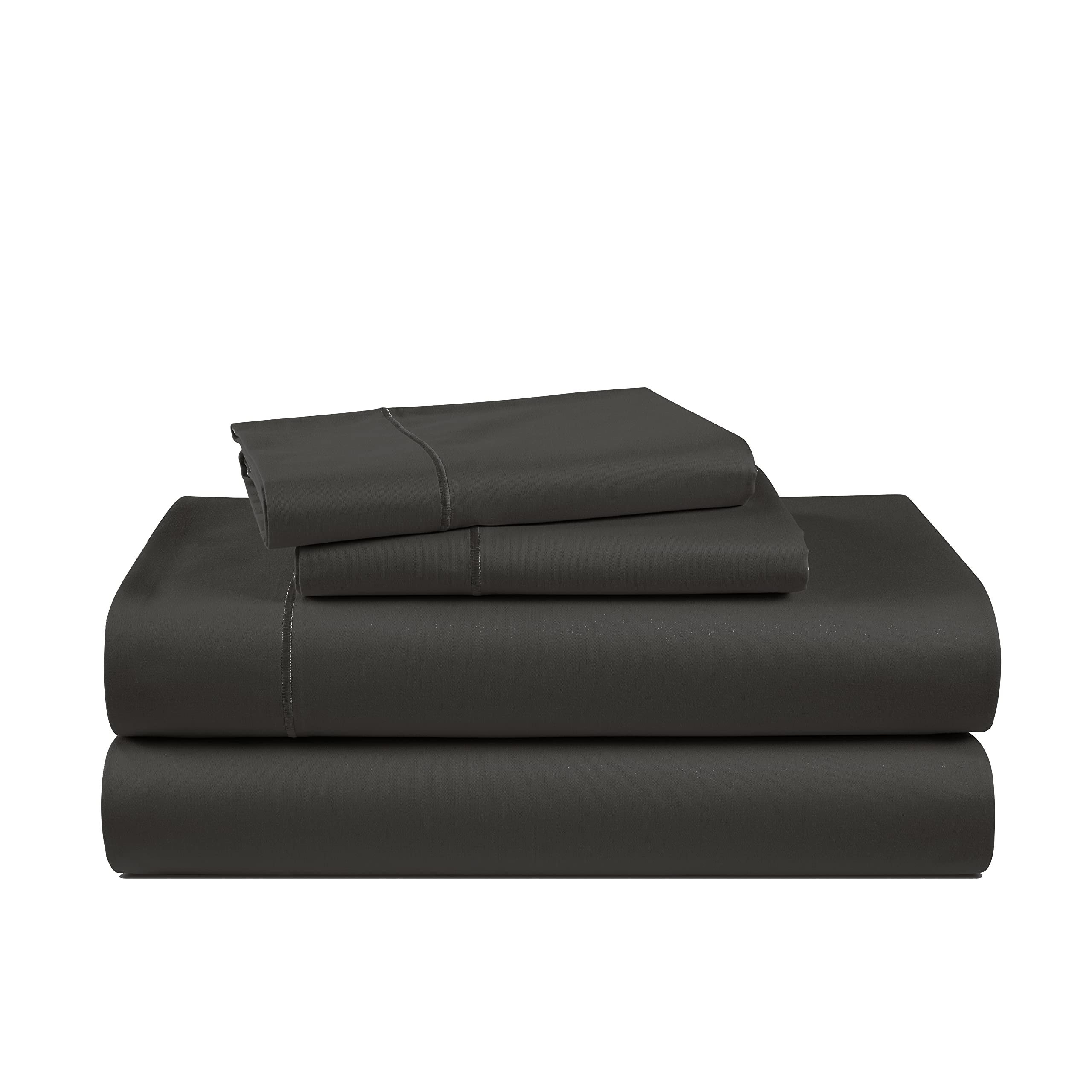 Premium 1000 Thread Count 100% Egyptian Cotton King Size Sheets - Deep Pocket, Fade & Pill Resistant, Cooling Bedding Set for Luxury Hotels & Master Bedrooms (Black)