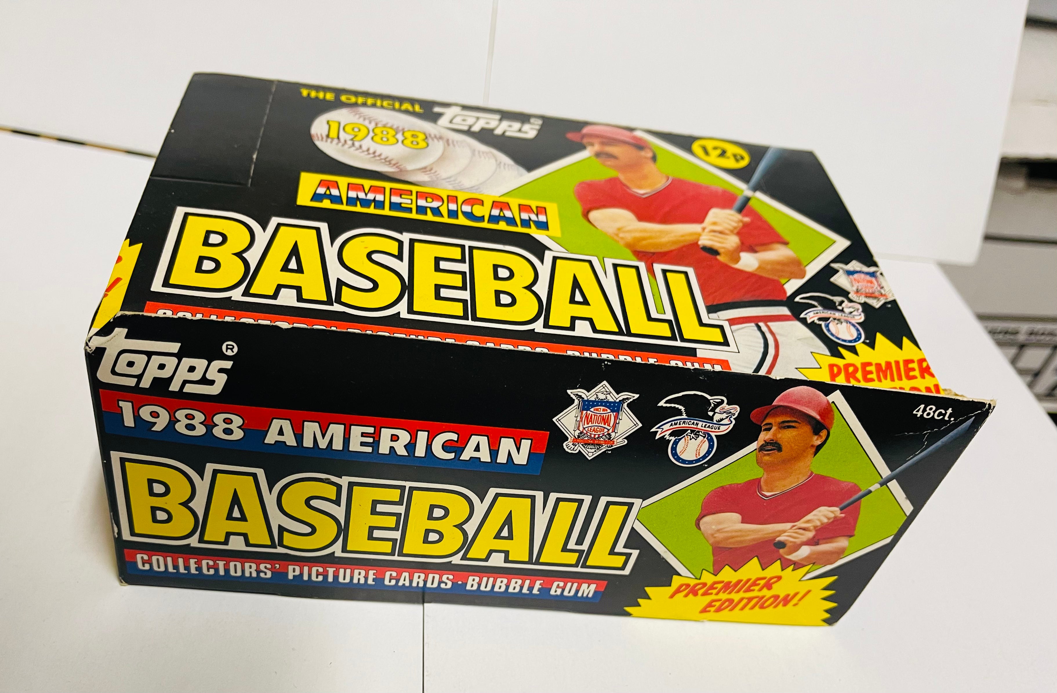 1988 Topps Baseball Cards UK Edition - 48 Packs Complete Box Set | Vintage Collectible Sports Memorabilia for Fans & Card Enthusiasts | Perfect for Display, Trading, and Investment
