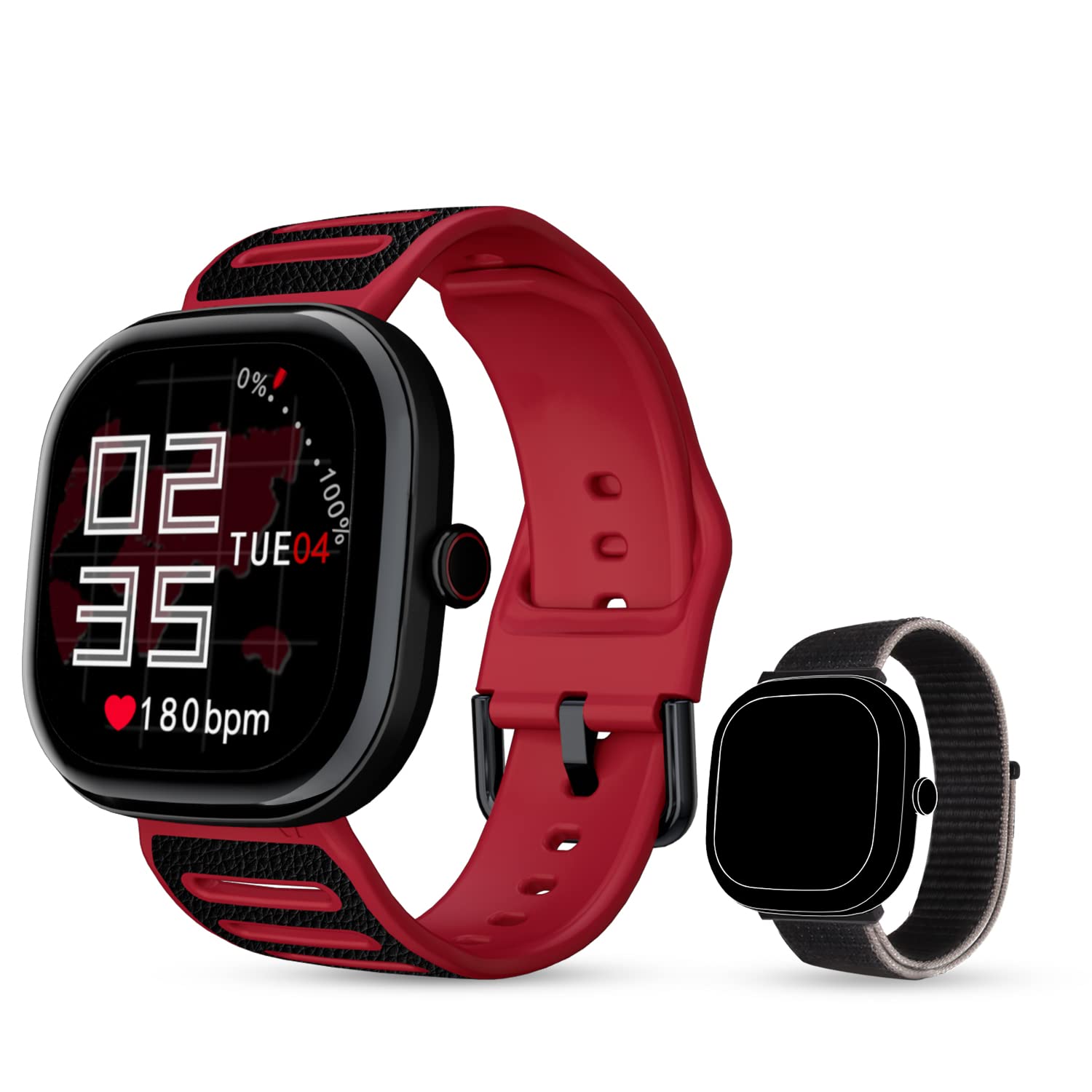 VEESIMI Smart Watch 2024 - Fitness Tracker with Heart Rate Monitor, Pedometer, Sleep Tracking | Compatible with iPhone & Android | IP68 Waterproof Activity Tracker for Men & Women | Includes 2 Bands | Perfect for Running, Swimming & Daily Fitness Tracking