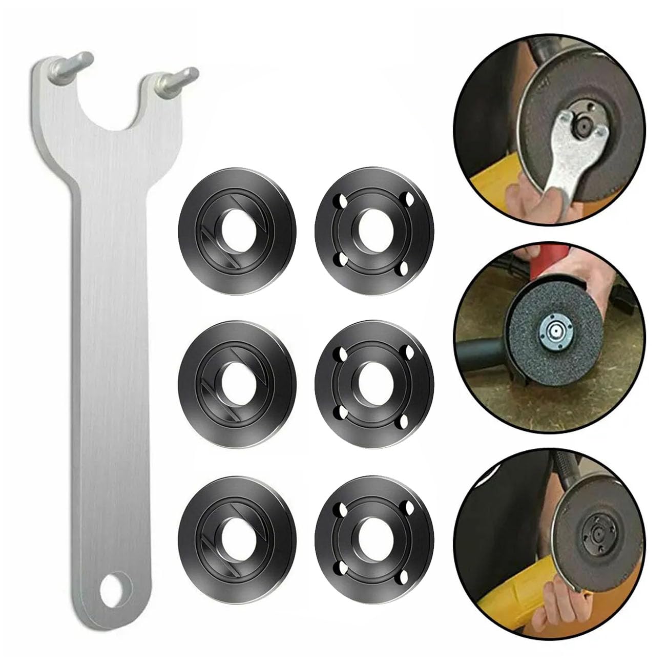 **Dewalt Milwaukee Bosch Angle Grinder Wrench - 5/8-11 Flange Nut Spanner Tool for 4.5